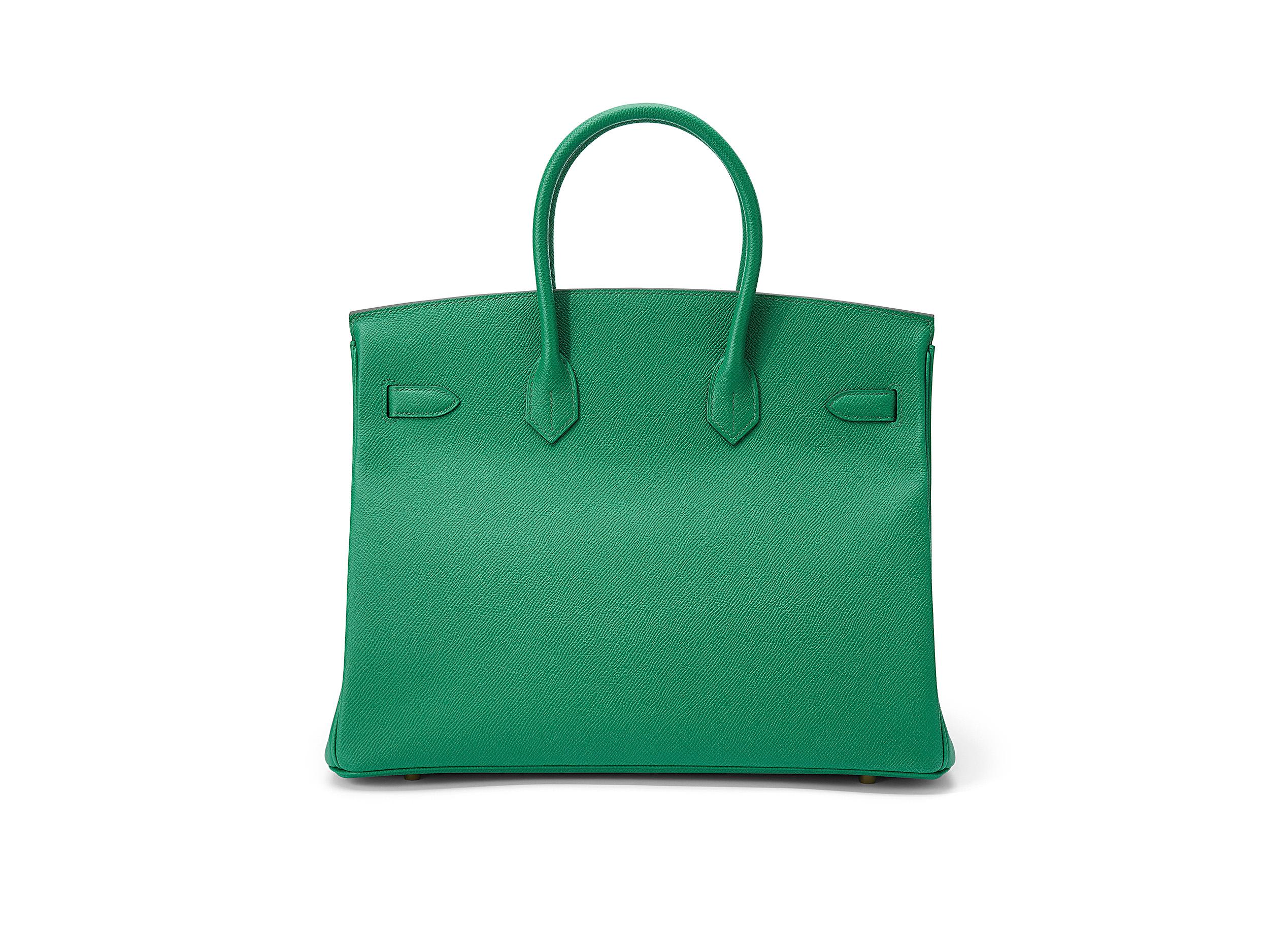 Blue Hermès Birkin 35 Cactus Epsom Gold Hardware