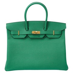 Hermès Birkin 35 Cactus Epsom Gold Hardware