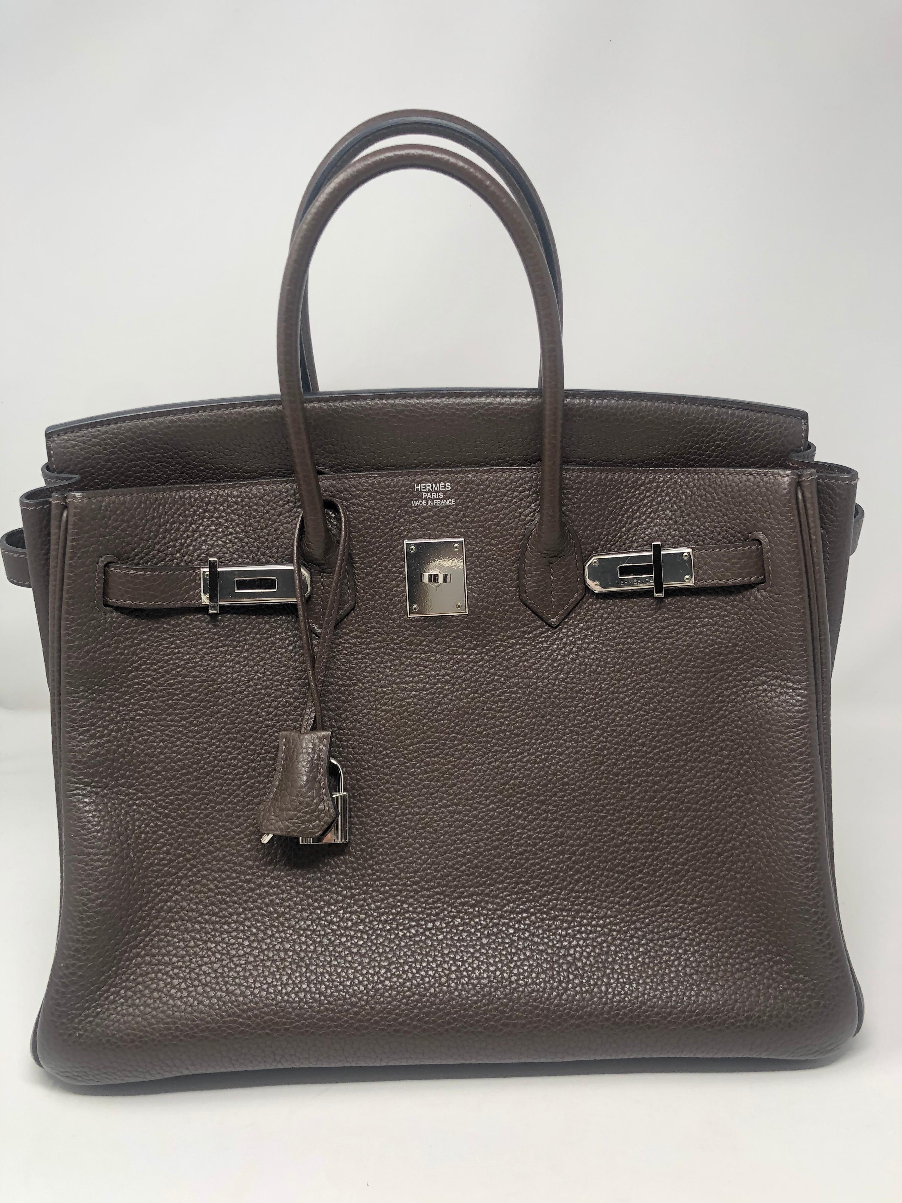 Hermes Birkin 35 Cafe Brown Bag 6