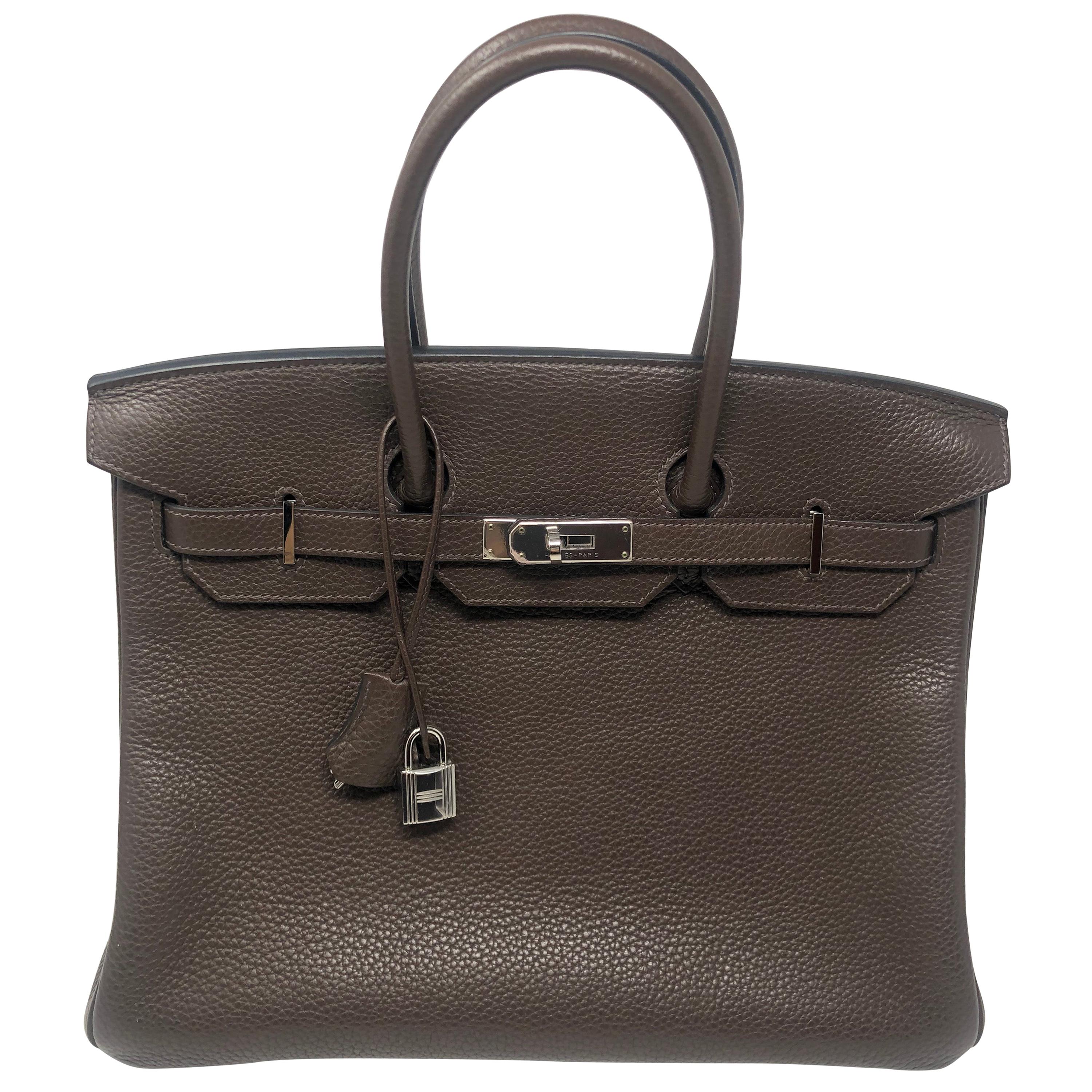 Hermes Birkin 35 Cafe Brown Bag