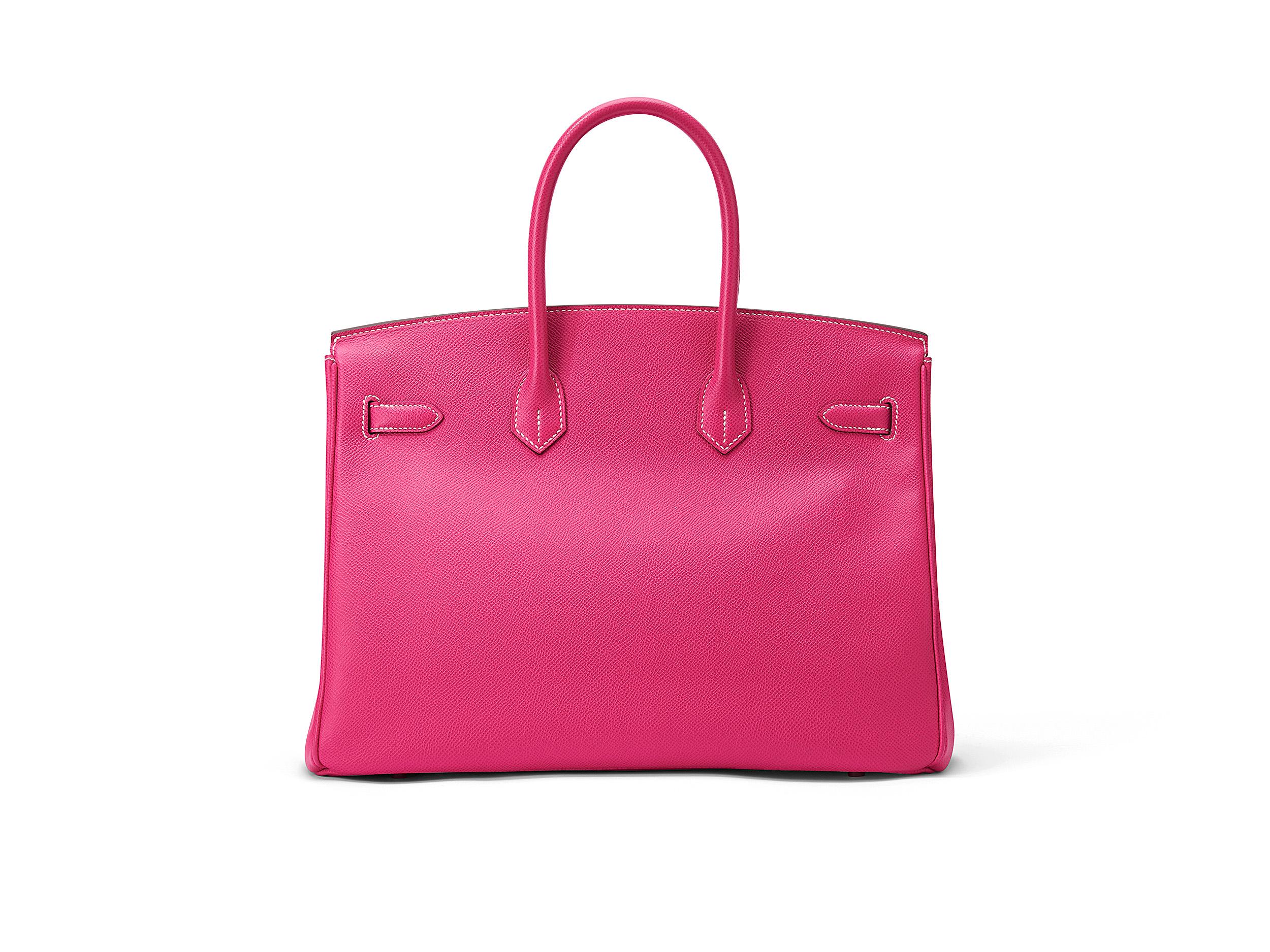 Pink Hermès Birkin 35 Candy Rose Tyrien Epsom Palladium Hardware For Sale