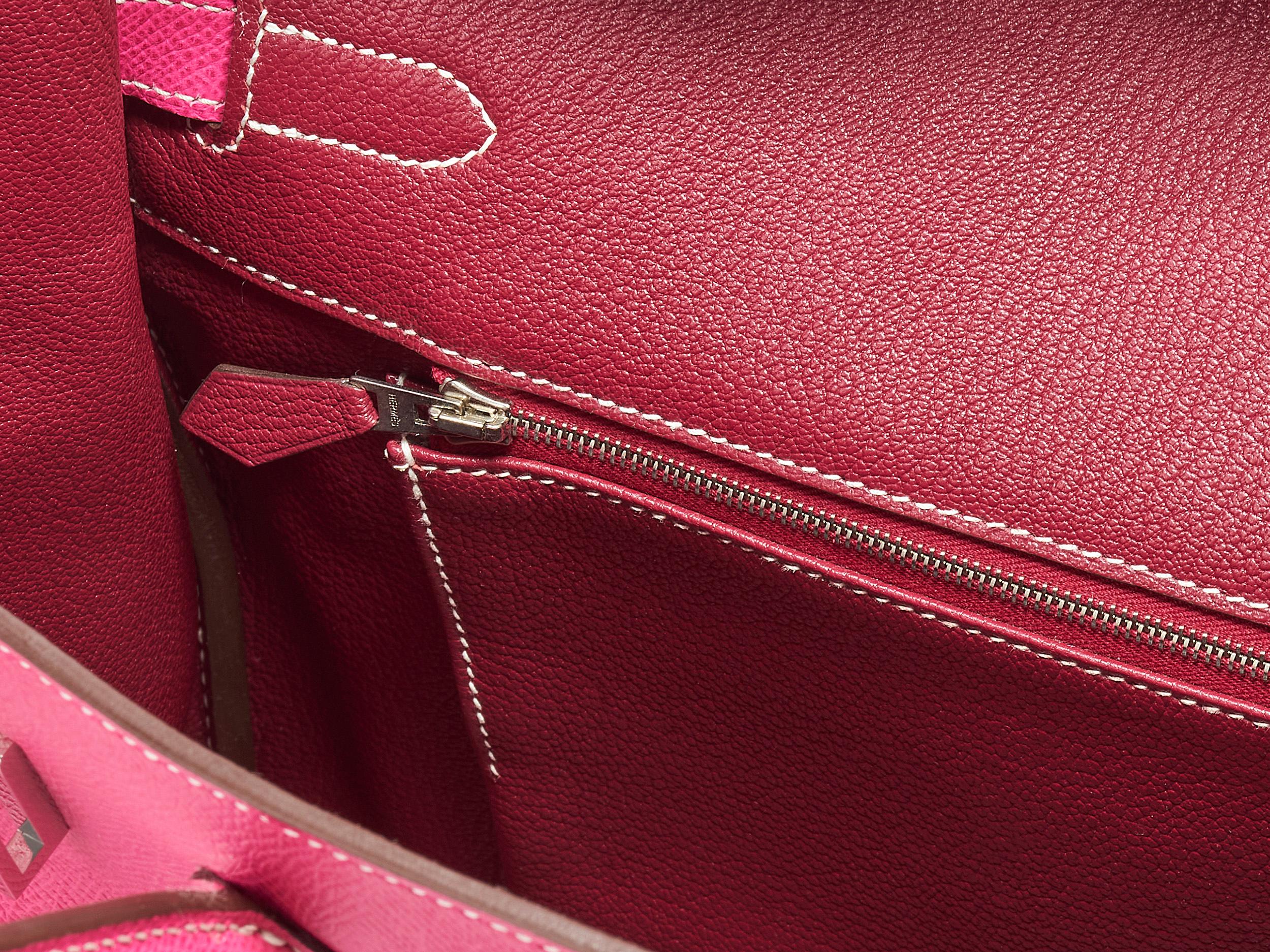 Hermès Birkin 35 Candy Rose Tyrien Epsom Palladium Hardware For Sale 2