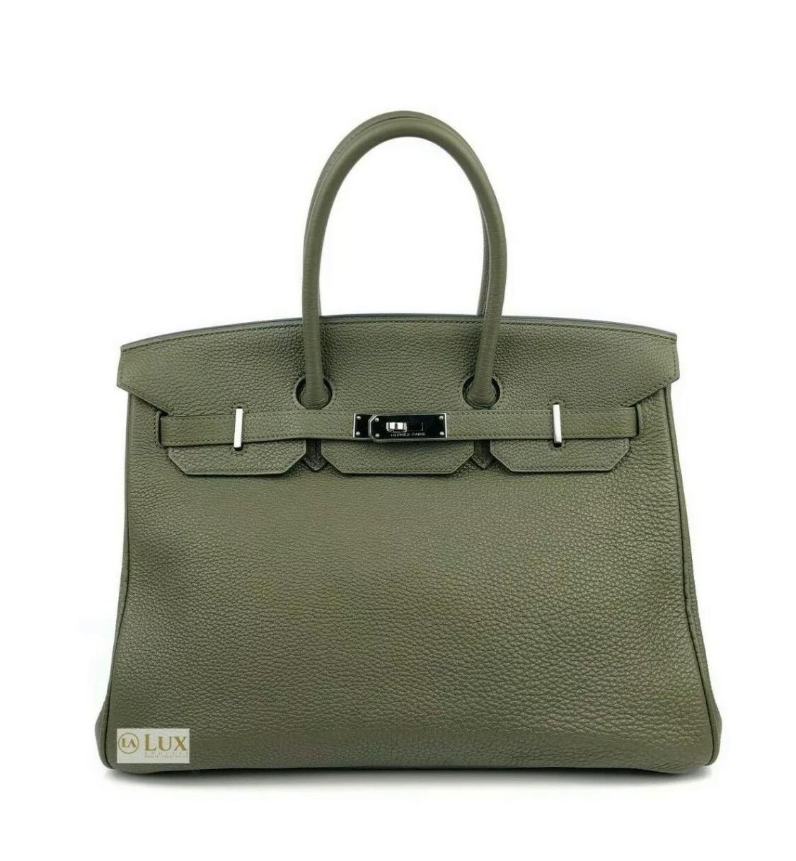 HERMES BIRKIN 35 CANOPEE ARMY GREEN PALLADIUM HWD

EXCELLENT CONDITION. Light scratching on hardware, excellent corners.

Shop with confidence from Lux Addicts. Authenticity guaranteed! 