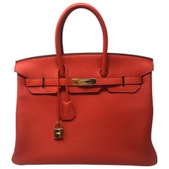 Hermes Birkin 35 Capucine Veau Togo 