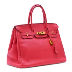 Hermès Birkin 35 Clemence Bougainvillea GHW