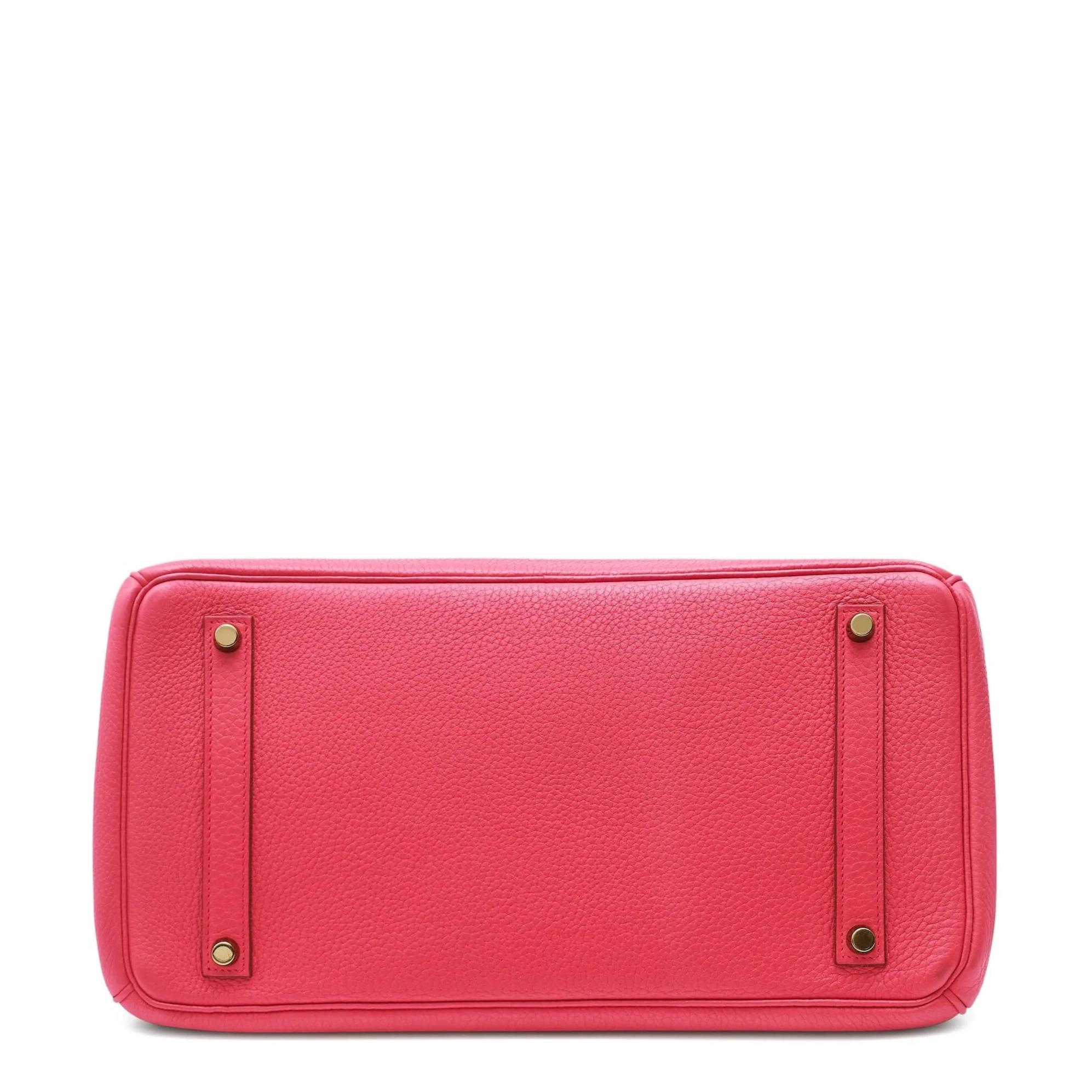 Hermès Birkin 35 Clemence Bougainvillea GHW In condizioni buone in vendita a London, GB