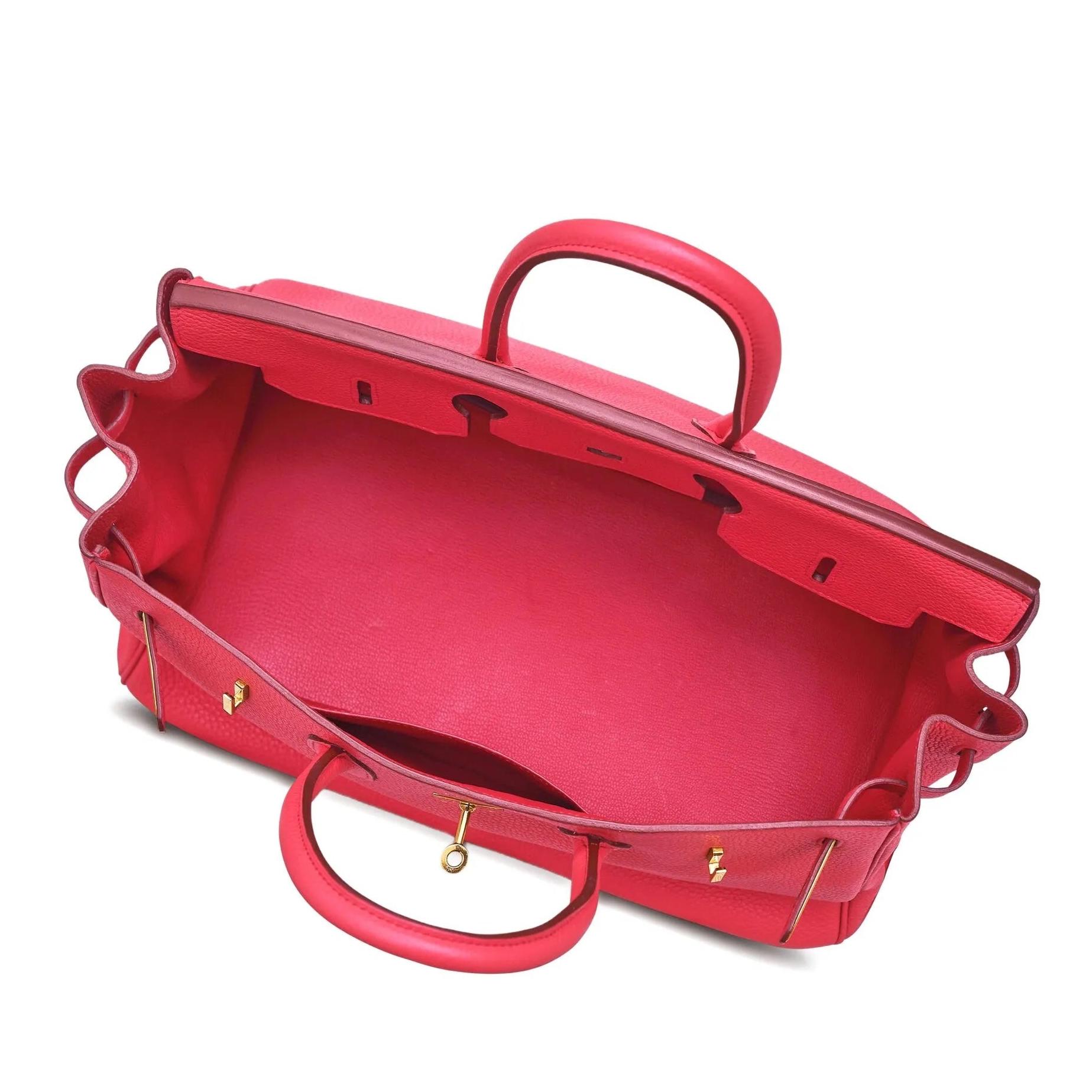 da uomo o donna Hermès Birkin 35 Clemence Bougainvillea GHW in vendita