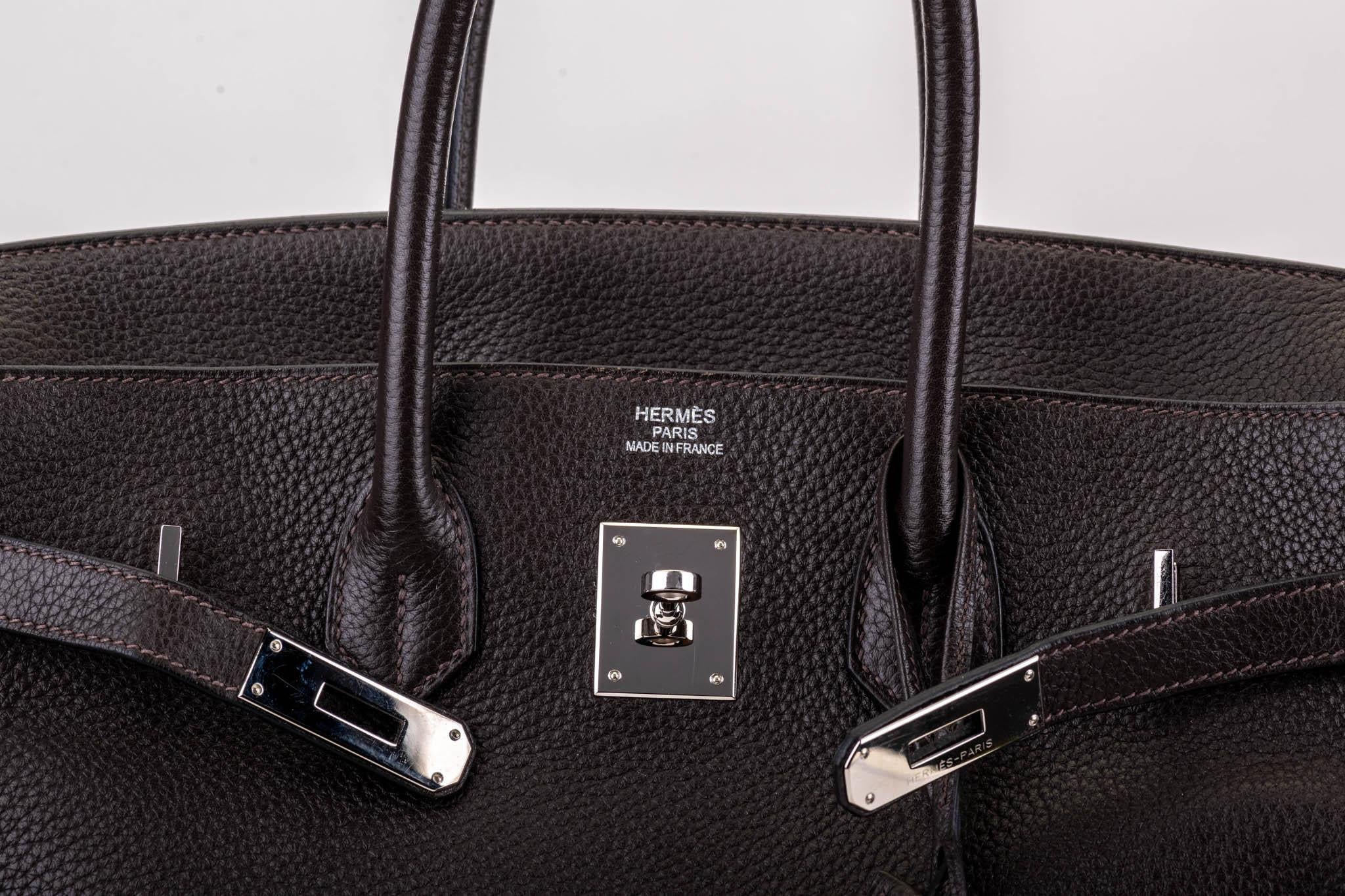 Hermes Birkin 35 cm Ebene Clemence Bag 1
