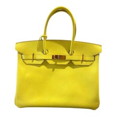 Hermes Birkin Soufre in Epsom Leather with Gold Hardware
