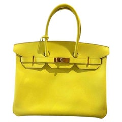 Hermes Birkin Soufre in Epsom Leather with Gold Hardware