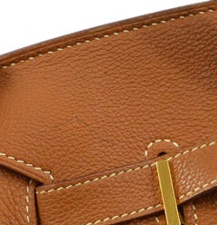 Hermes Birkin 35 Cognac Leather Gold Travel Carryall Top Handle Satchel Tote