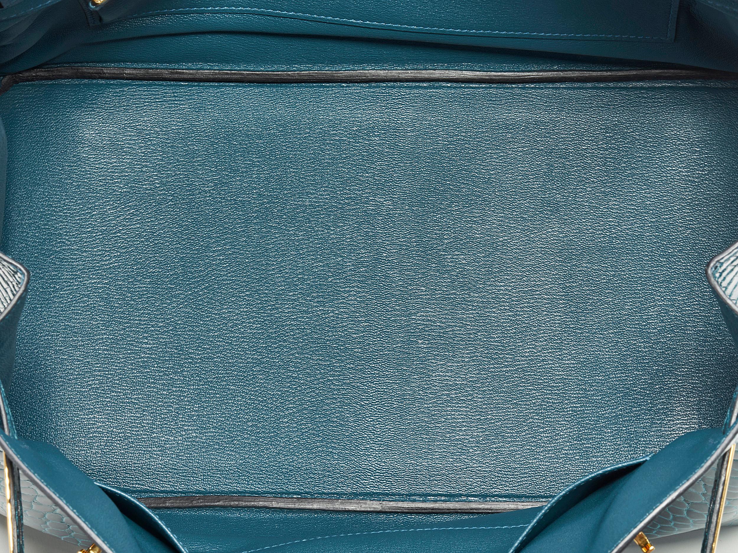 Hermès Birkin 35 Coccodrillo Porosus Lisse Colvert Hardware Oro in vendita 2