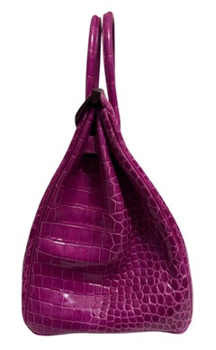 Hermes Birkin 35 crocodile rose Scheherazade