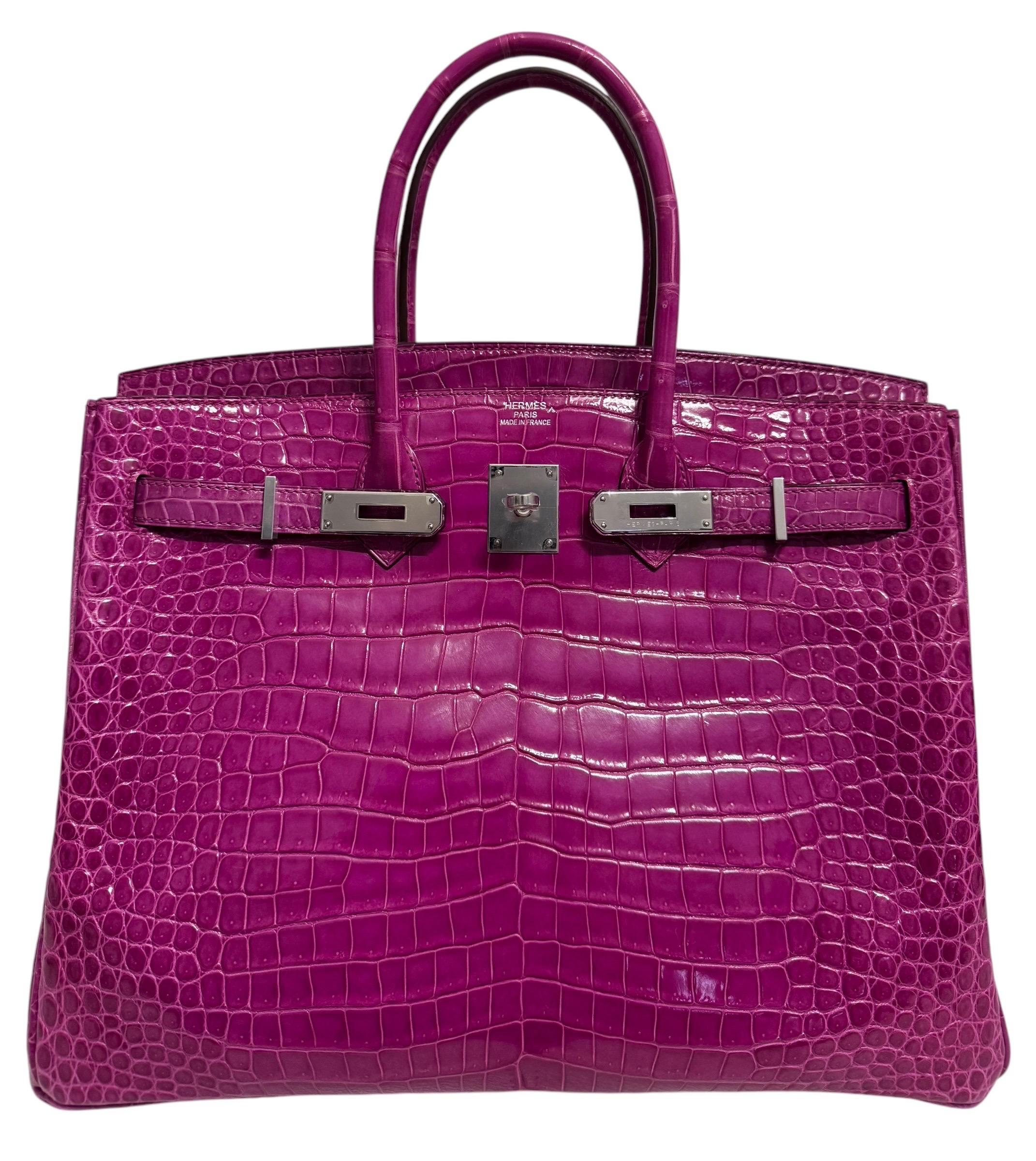 Hermes Birkin 35 crocodile rose Scheherazade 1