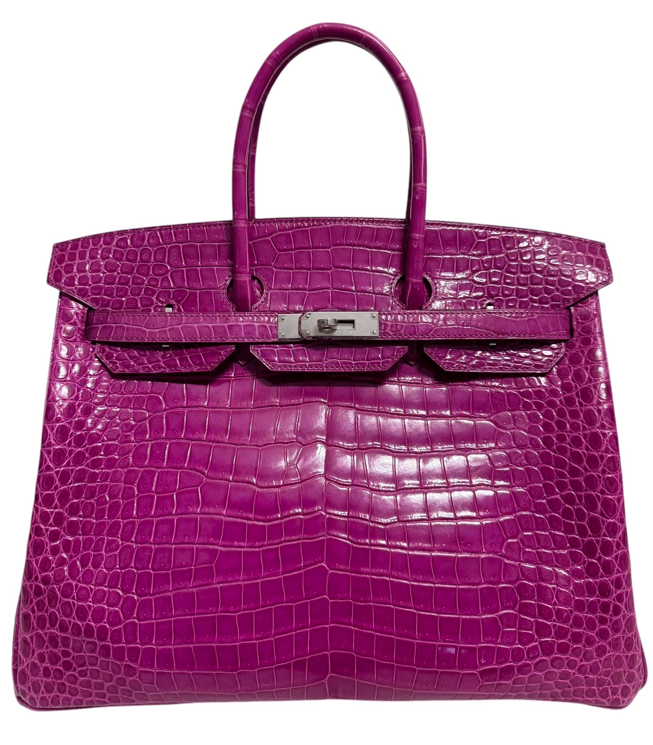 Hermes Birkin 35 crocodile rose Scheherazade 2