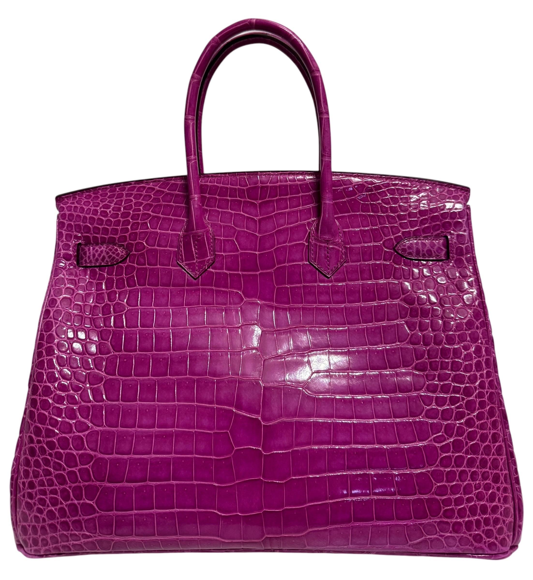 Hermes Birkin 35 crocodile rose Scheherazade 3