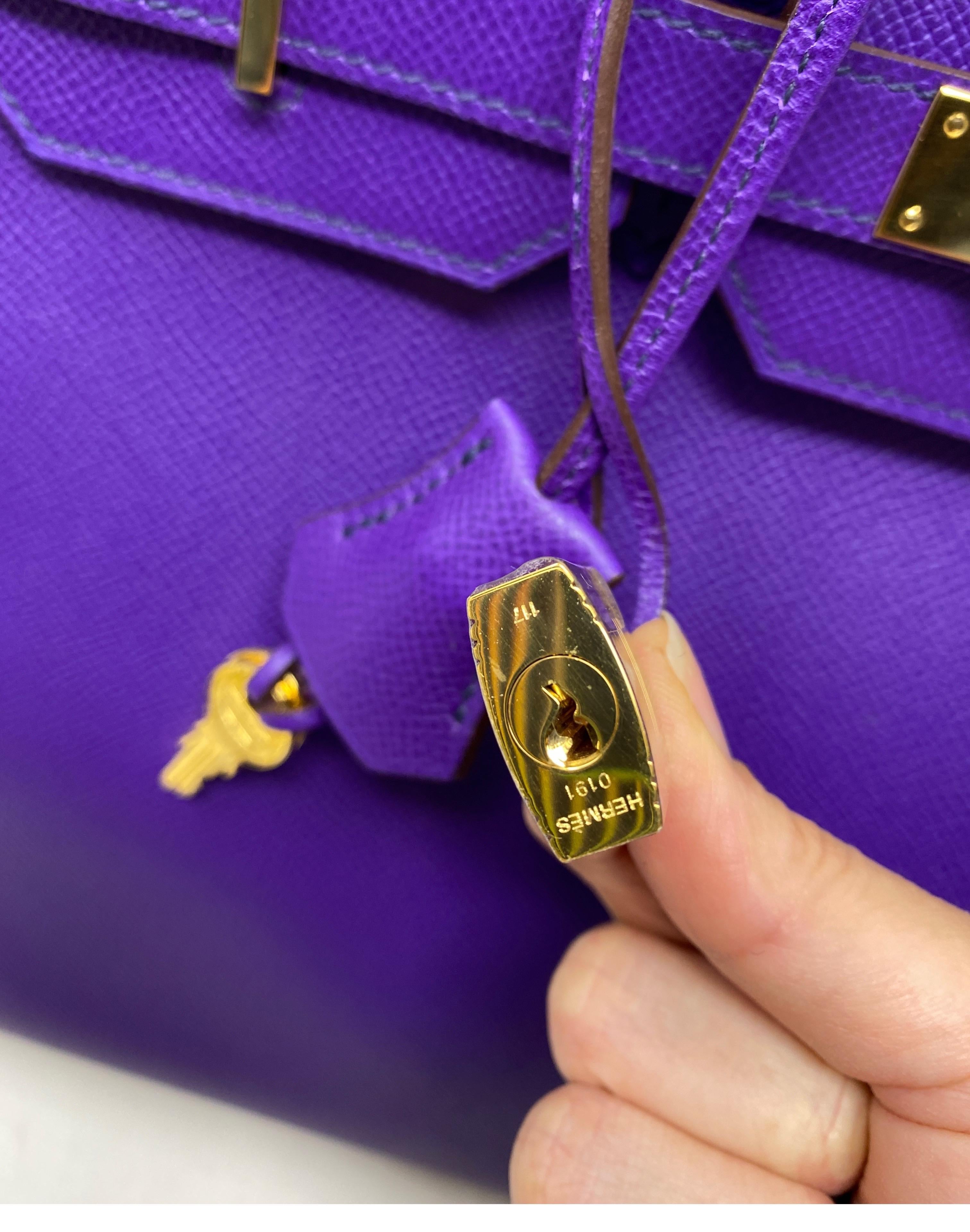 Hermès Birkin 35 Crocus Purple Bag 8