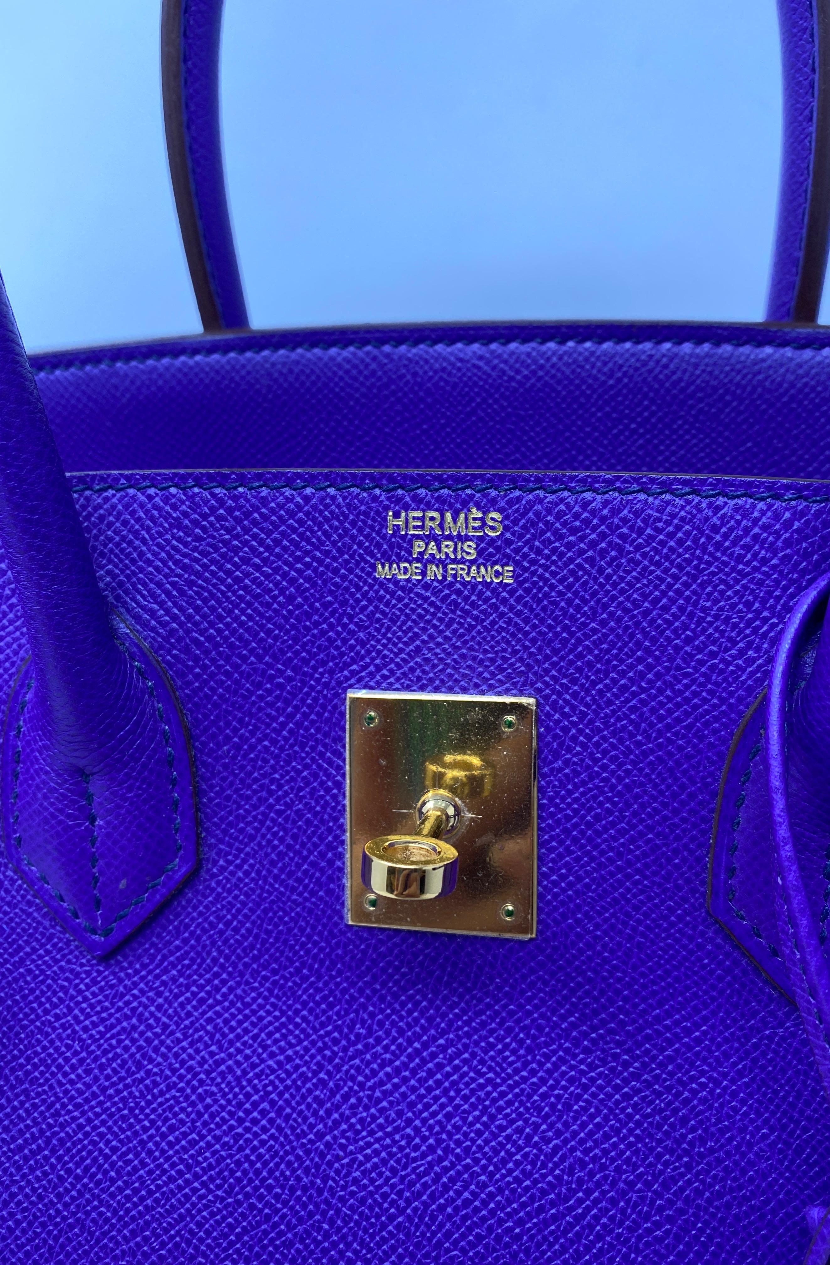 Hermès Birkin 35 Crocus Purple Bag 13