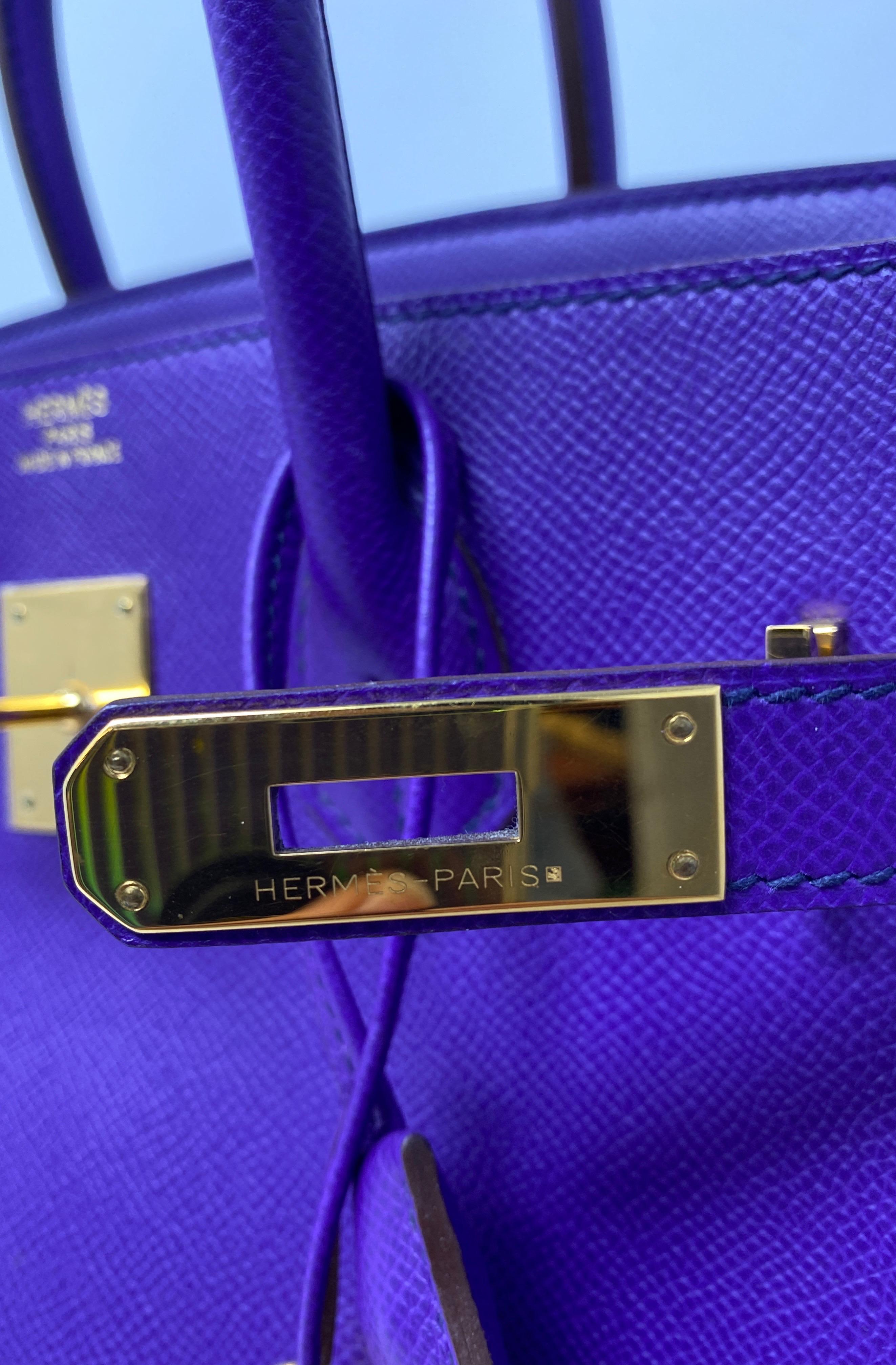 Hermès Birkin 35 Crocus Purple Bag 14
