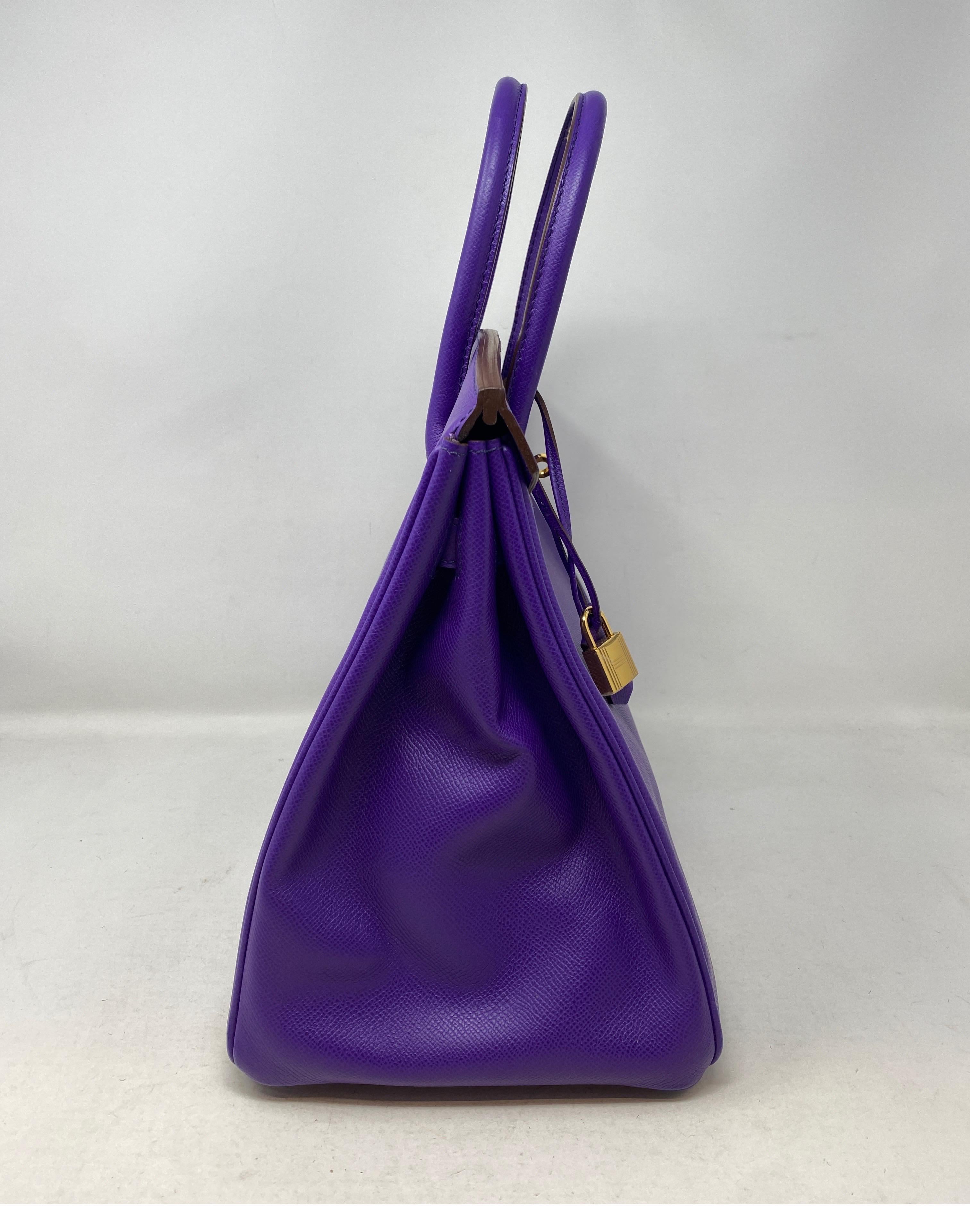 Hermès Birkin 35 Crocus Purple Bag In Excellent Condition In Athens, GA