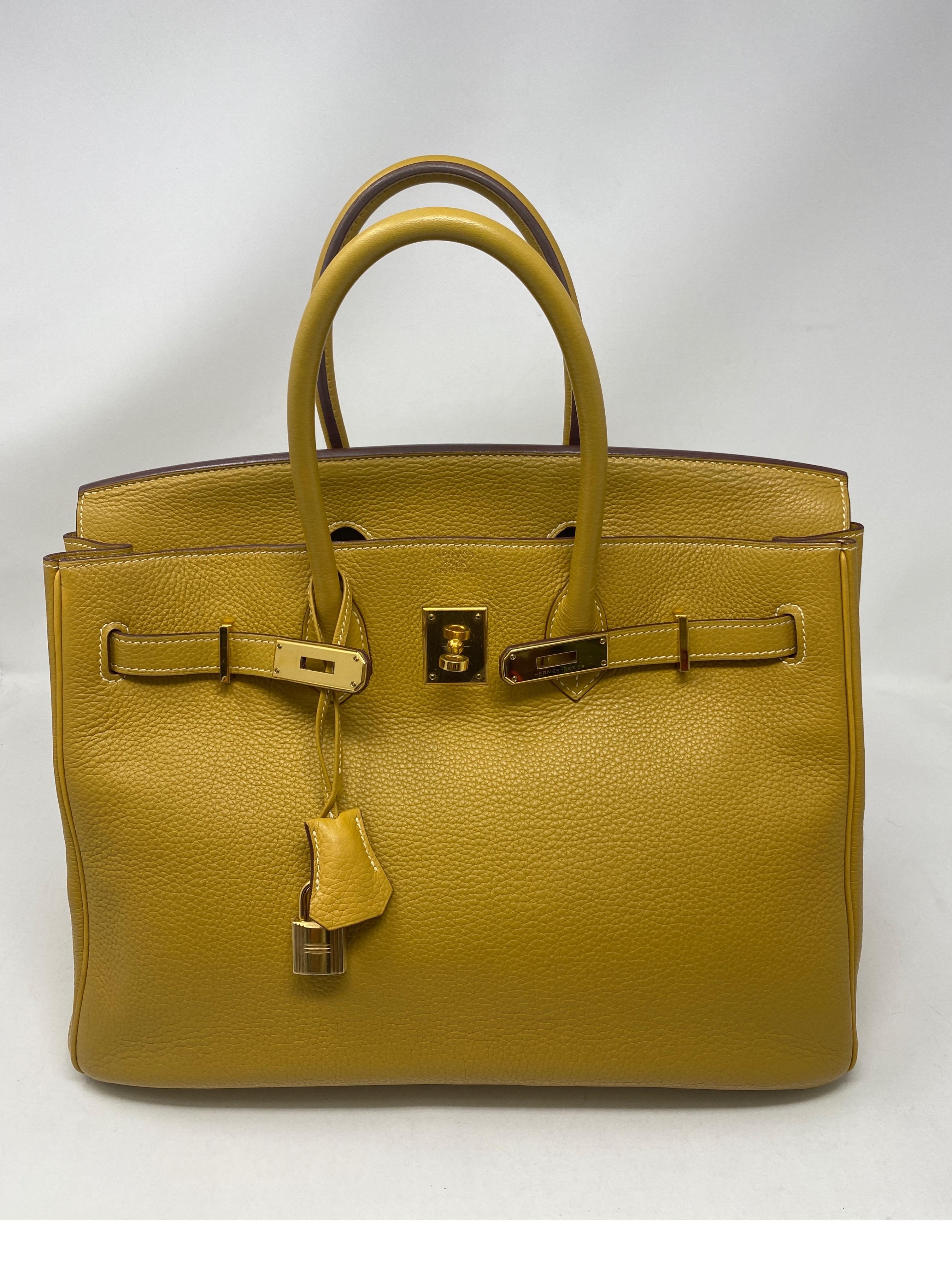 Hermes Birkin 35 Curry Yellow Bag 6