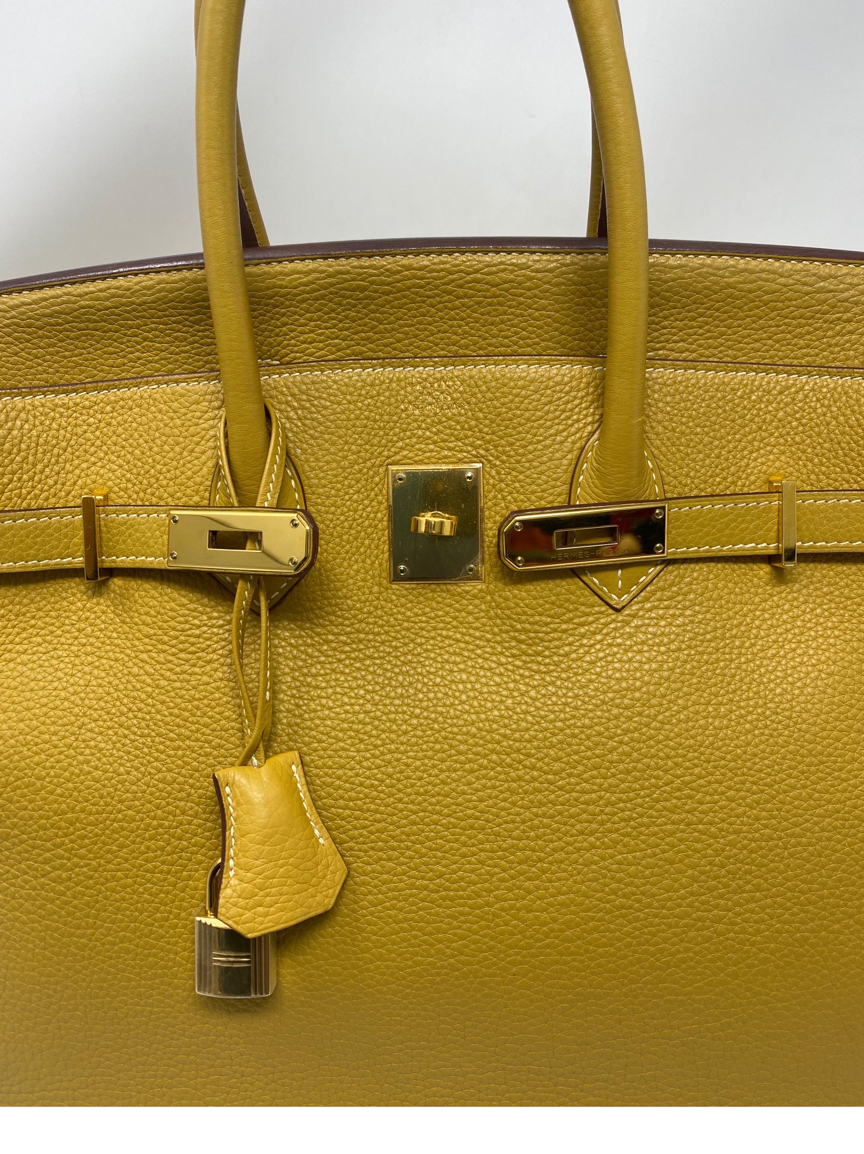 Hermes Birkin 35 Curry Yellow Bag 7
