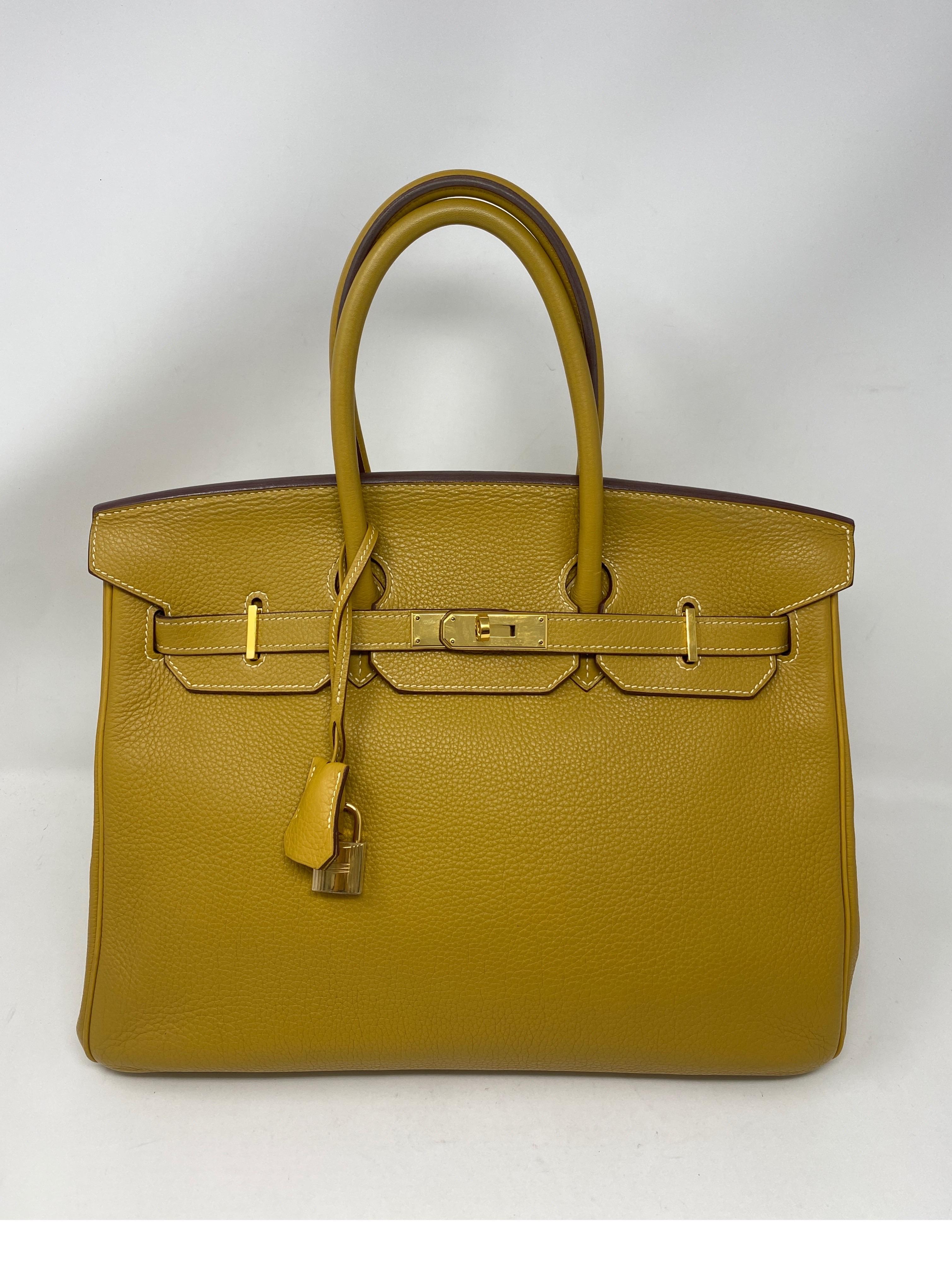 Hermes Birkin 35 Curry Yellow Bag 12