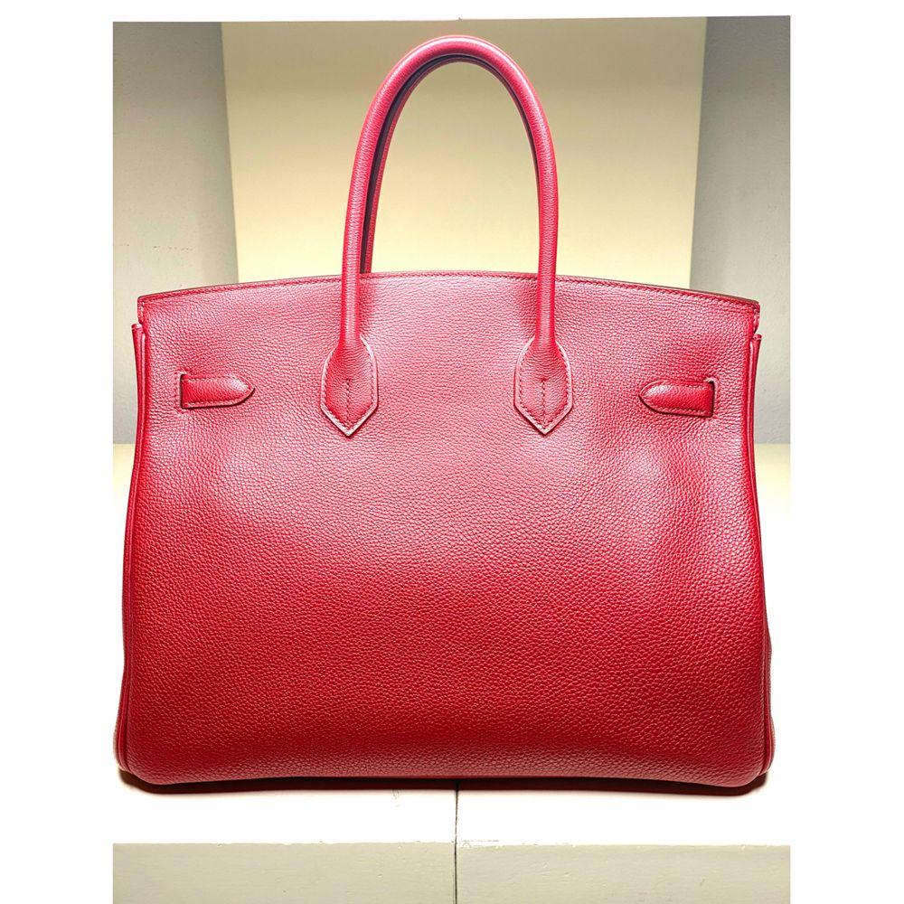 Hermès birkin 35 Deep Red silver hardware bag 4