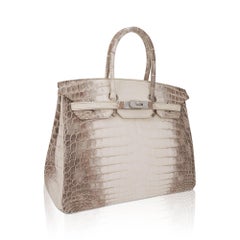 Hermes Birkin 35 Diamond Blanc Himalaya Matte Crocodile Limited Edition Tasche
