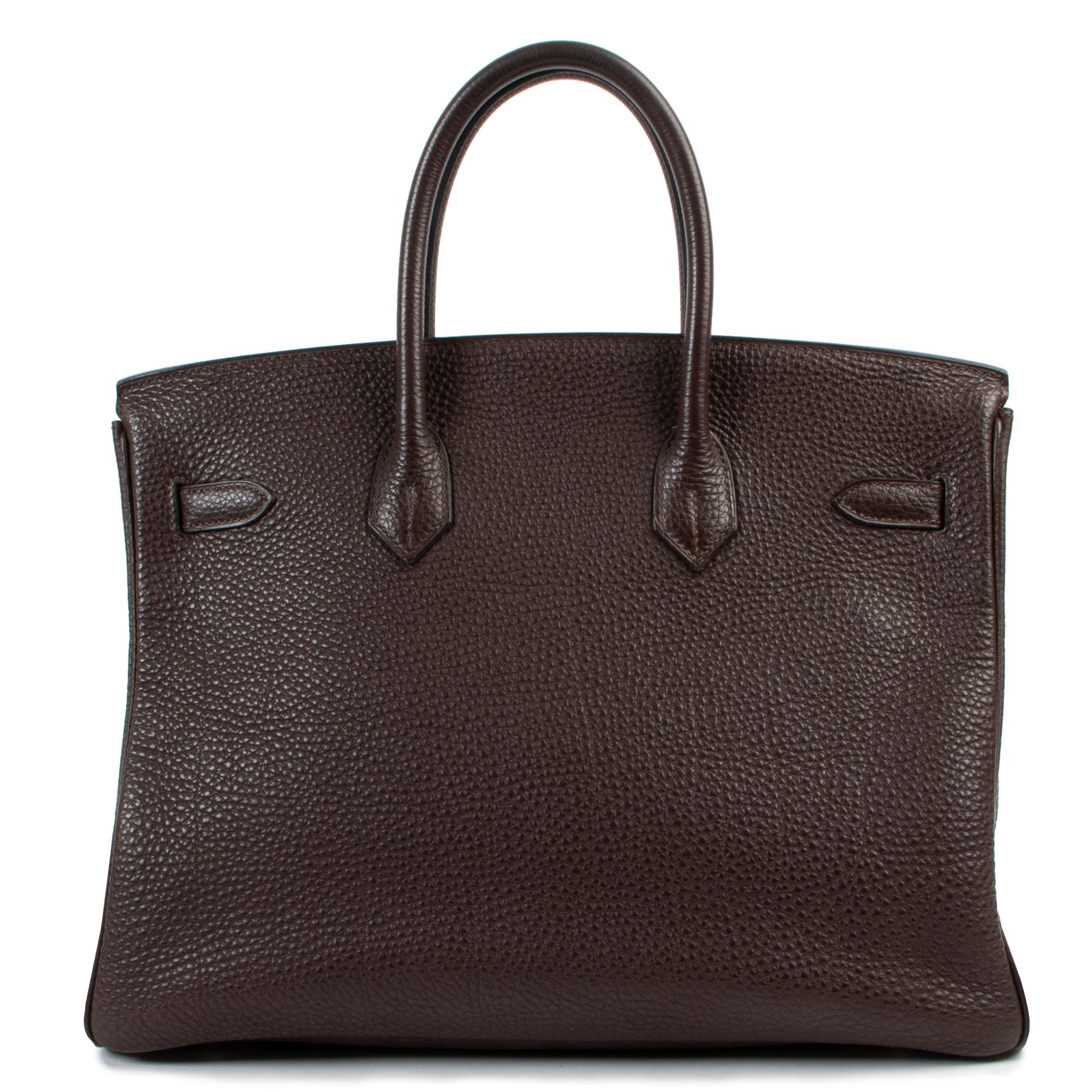 Women's or Men's Hermès Birkin 35 Ebene Togo PHW