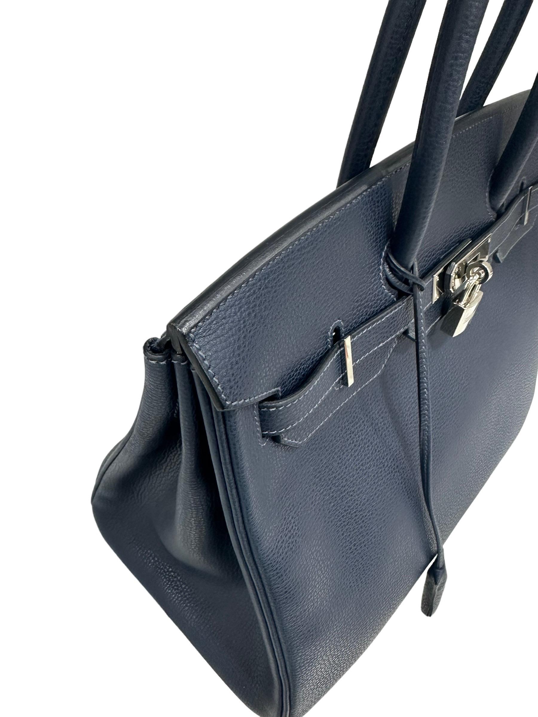 Hermès Birkin 35 Bleu Epsom Abysse Top Handle Bag en vente 2