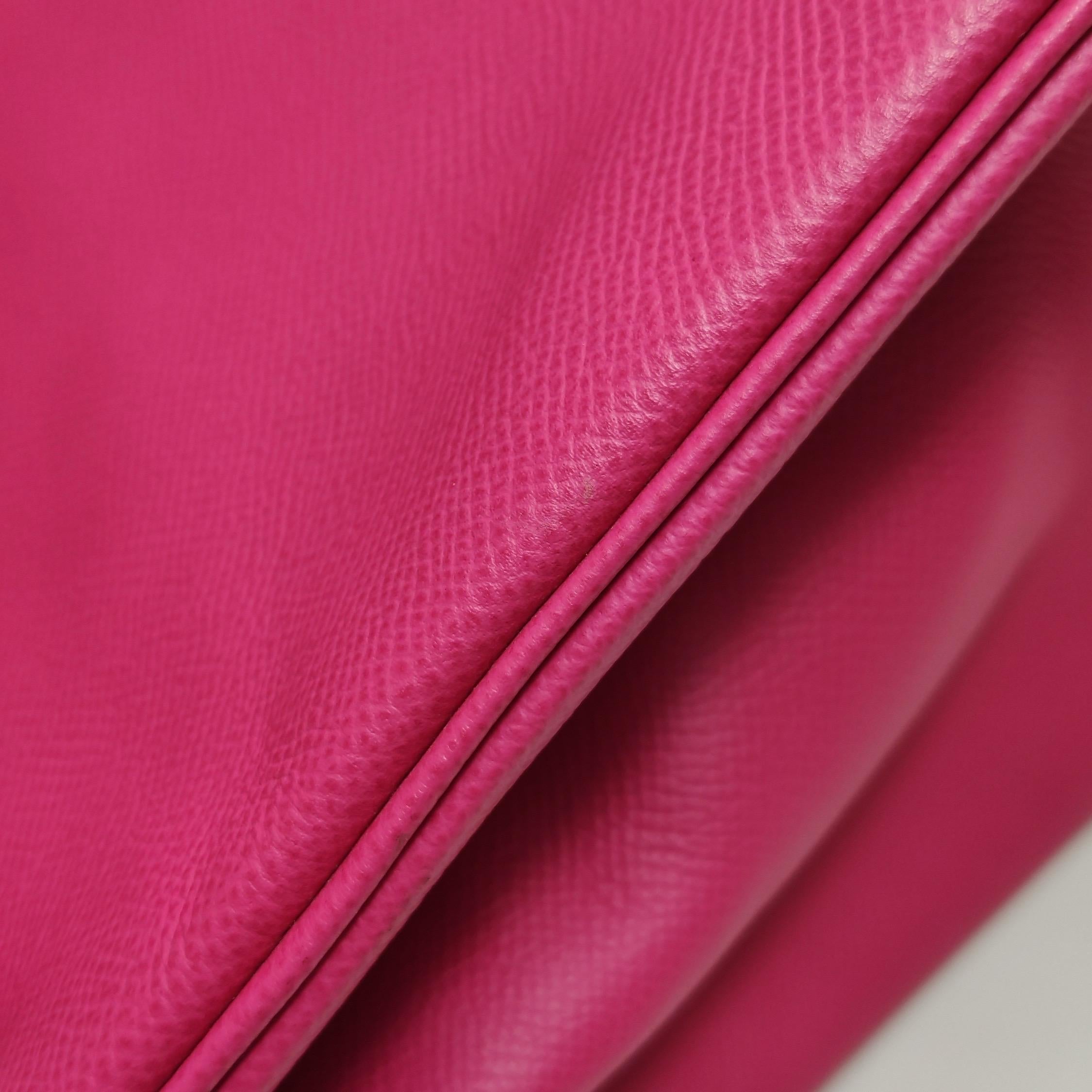 Hermes Birkin 35 Epsom E5 Rose Tyrien Rose Palladium Hardware 2013 en vente 12