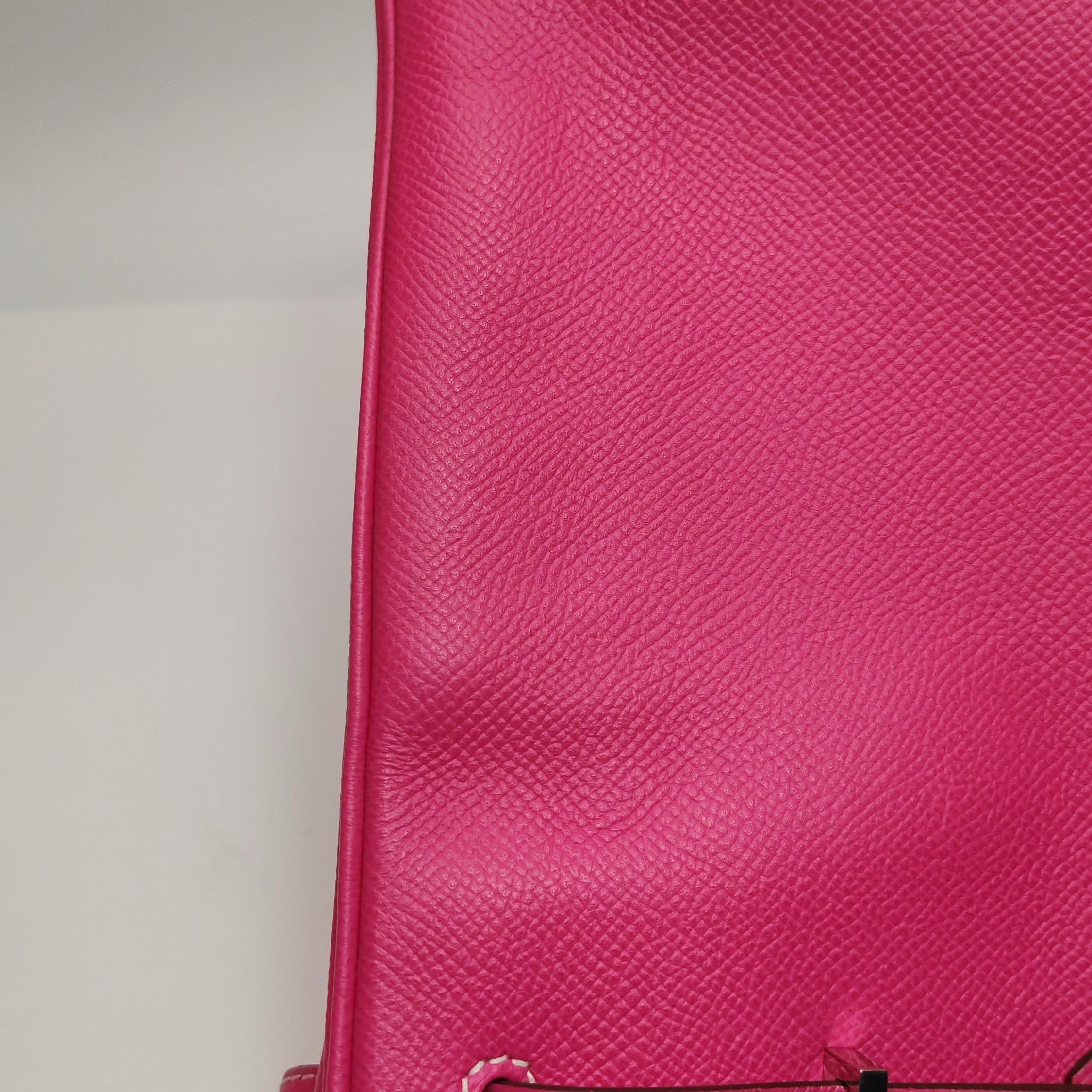 Hermes Birkin 35 Epsom E5 Rose Tyrien Rose Palladium Hardware 2013 en vente 16