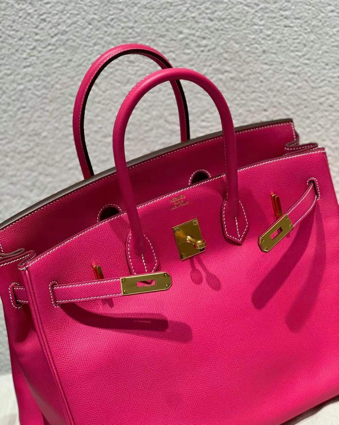 Hermes Birkin 35 Epsom Rose Tyrien Epsom Gold Hardware 1