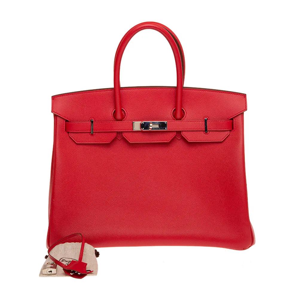 Women's or Men's Hermés birkin 35 Epson Rouge Coeur handle bag