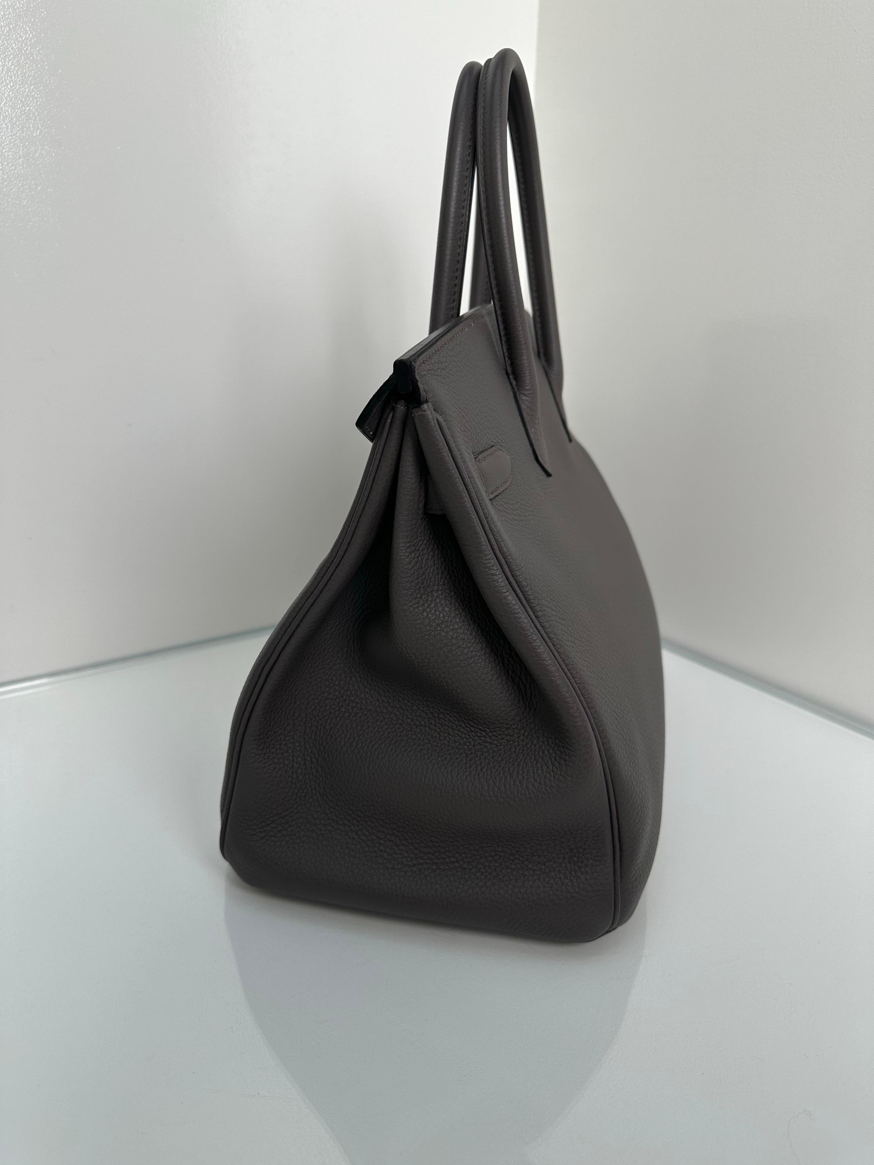 da uomo o donna Borsa Hermes Birkin 35 Etain in vendita