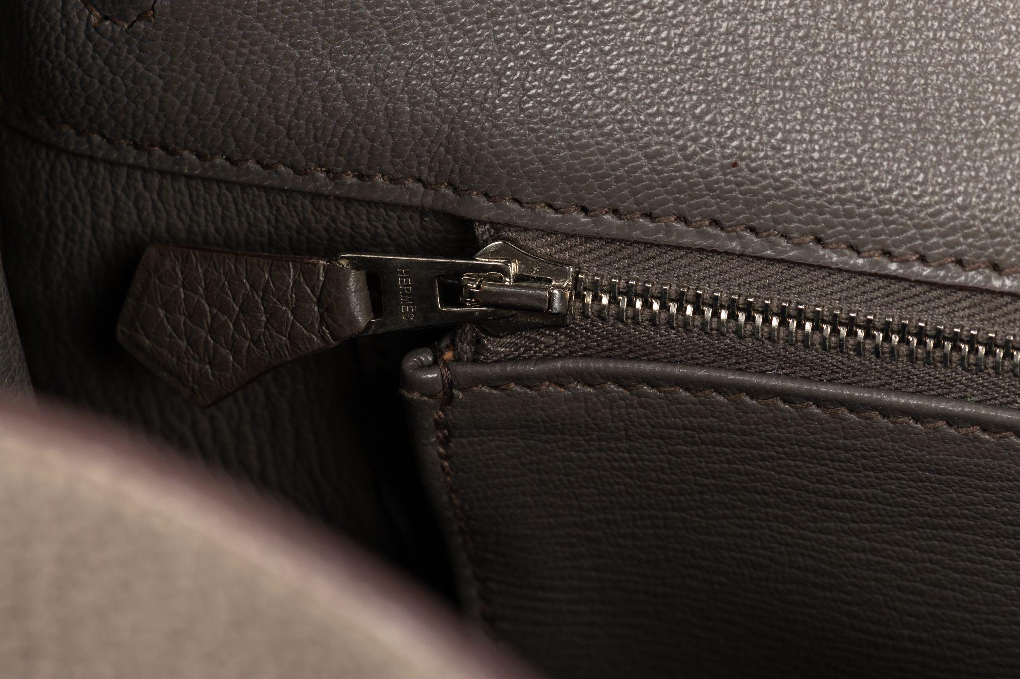 Hermès Birkin 35 Etain Clemence Leather For Sale 5