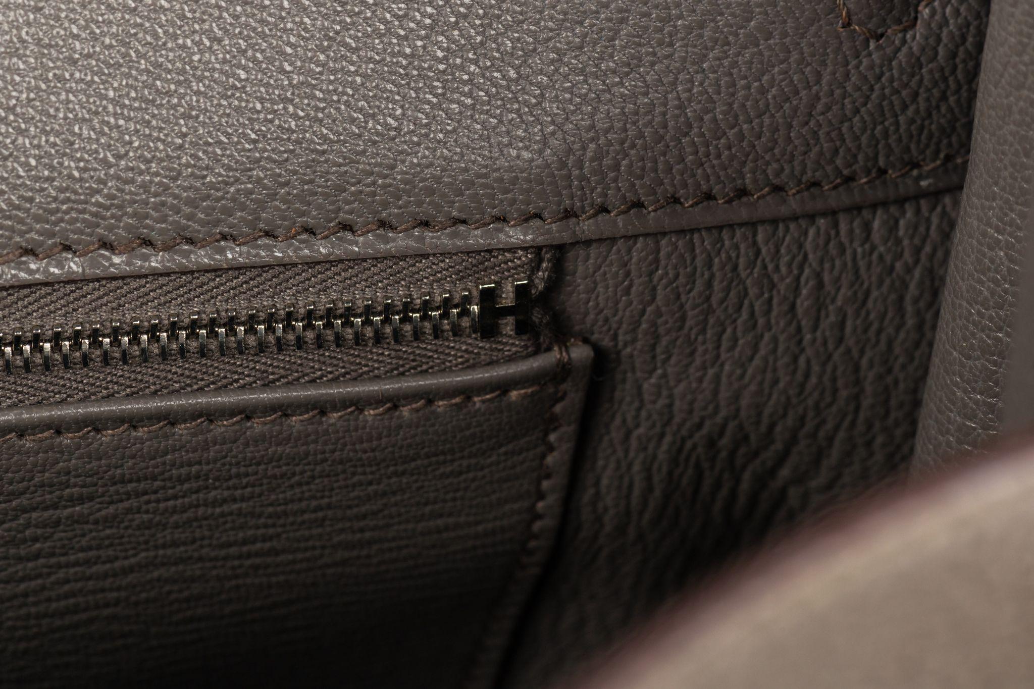 Hermès Birkin 35 Etain Clemence Leather For Sale 6