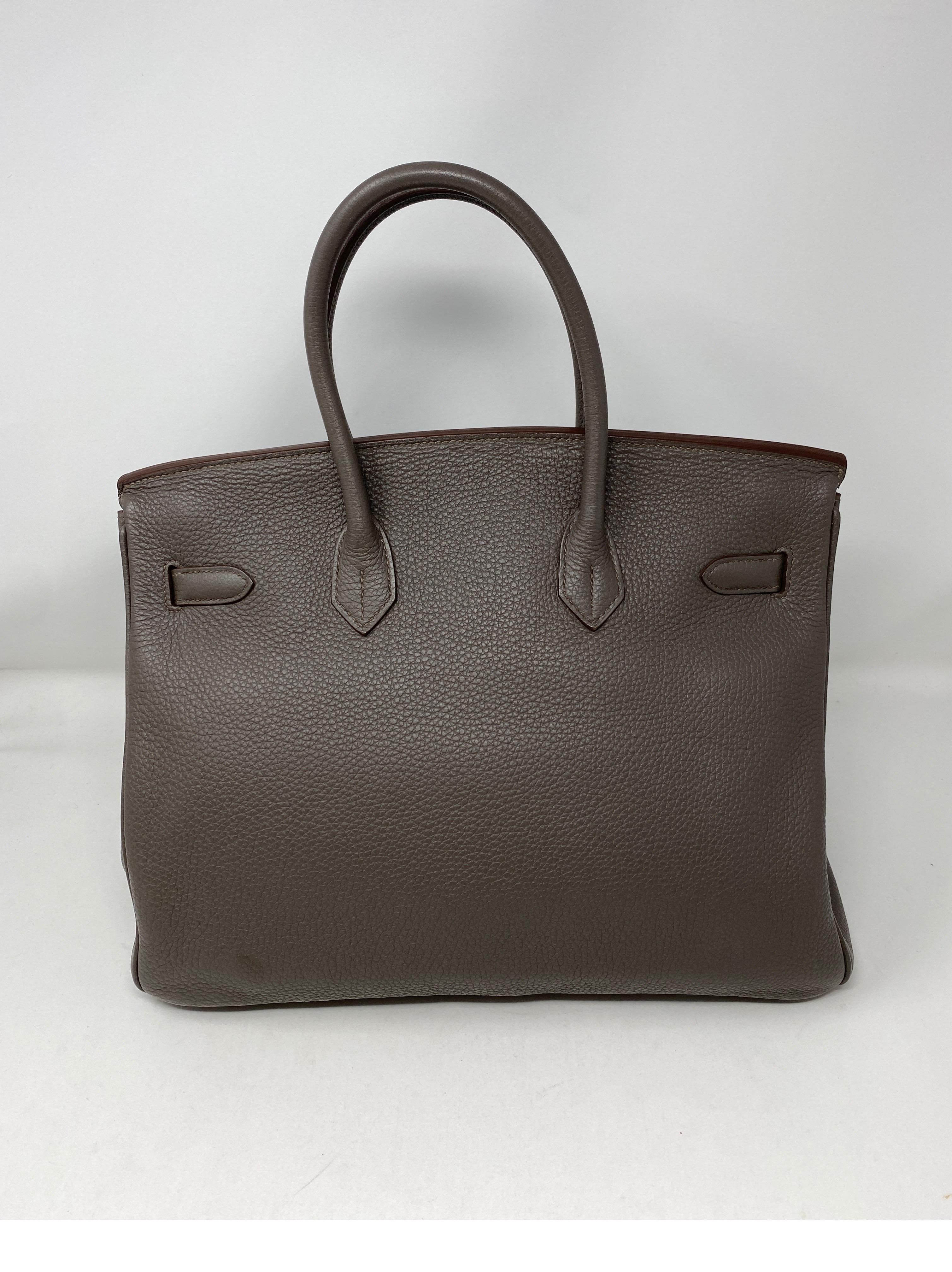 Hermes Birkin 35 Etain Togo Leather Bag  1