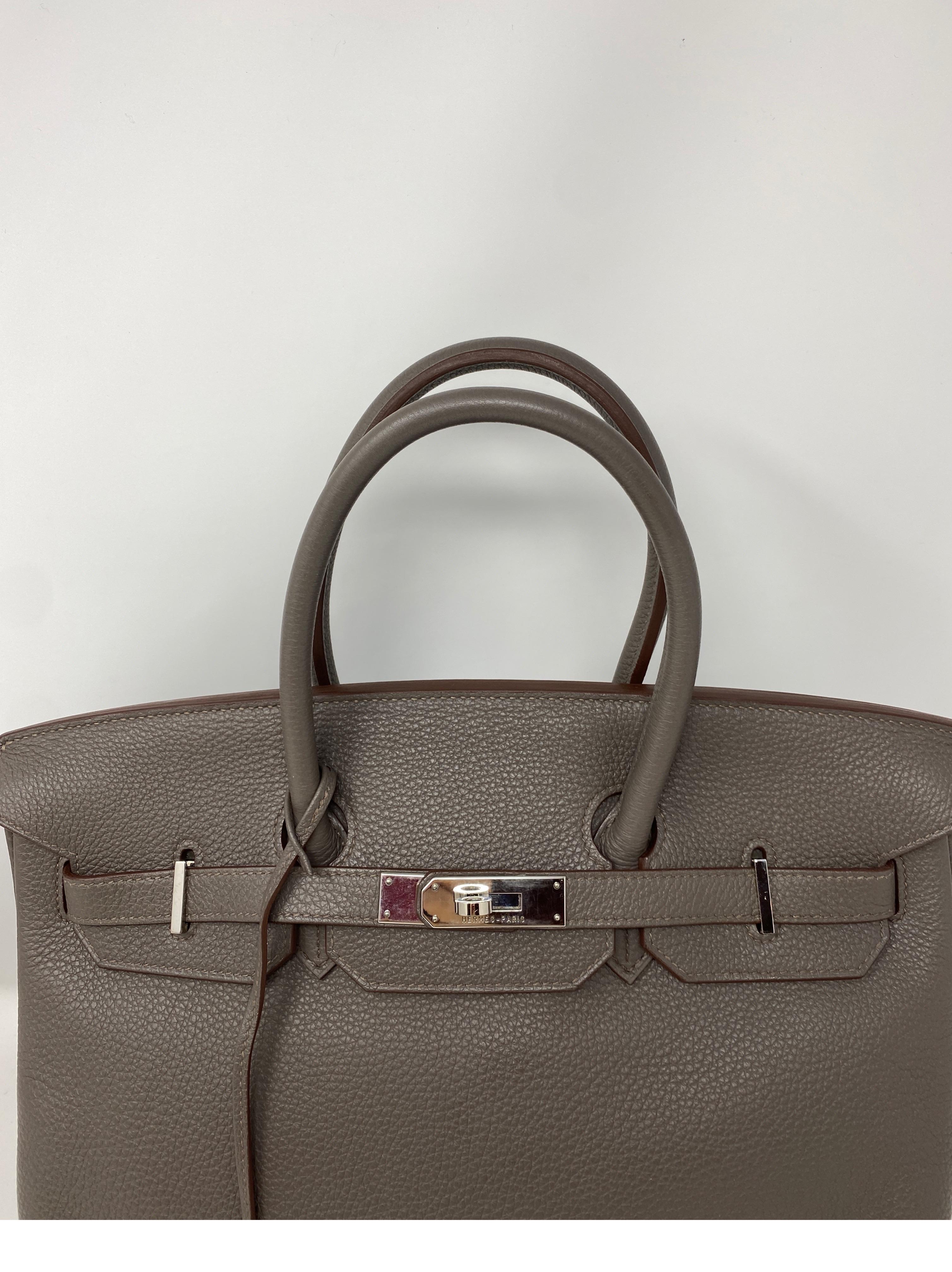 Hermes Birkin 35 Etain Togo Leather Bag  3