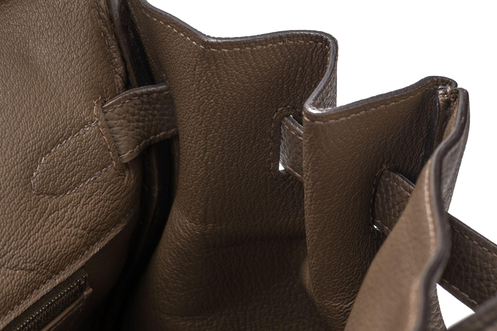 Hermès Birkin 35 Etain Togo Leather  For Sale 9