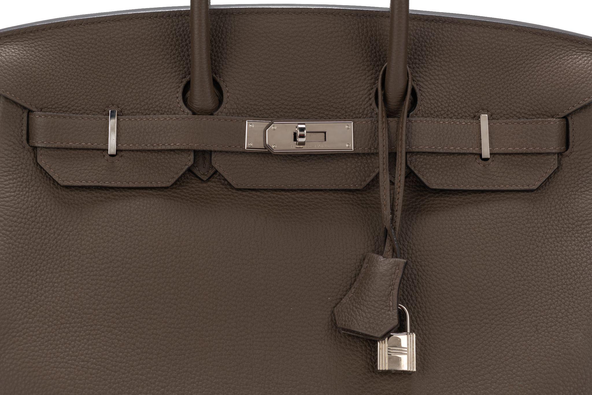 Hermès Birkin 35 Etain Togo Leather  For Sale 2