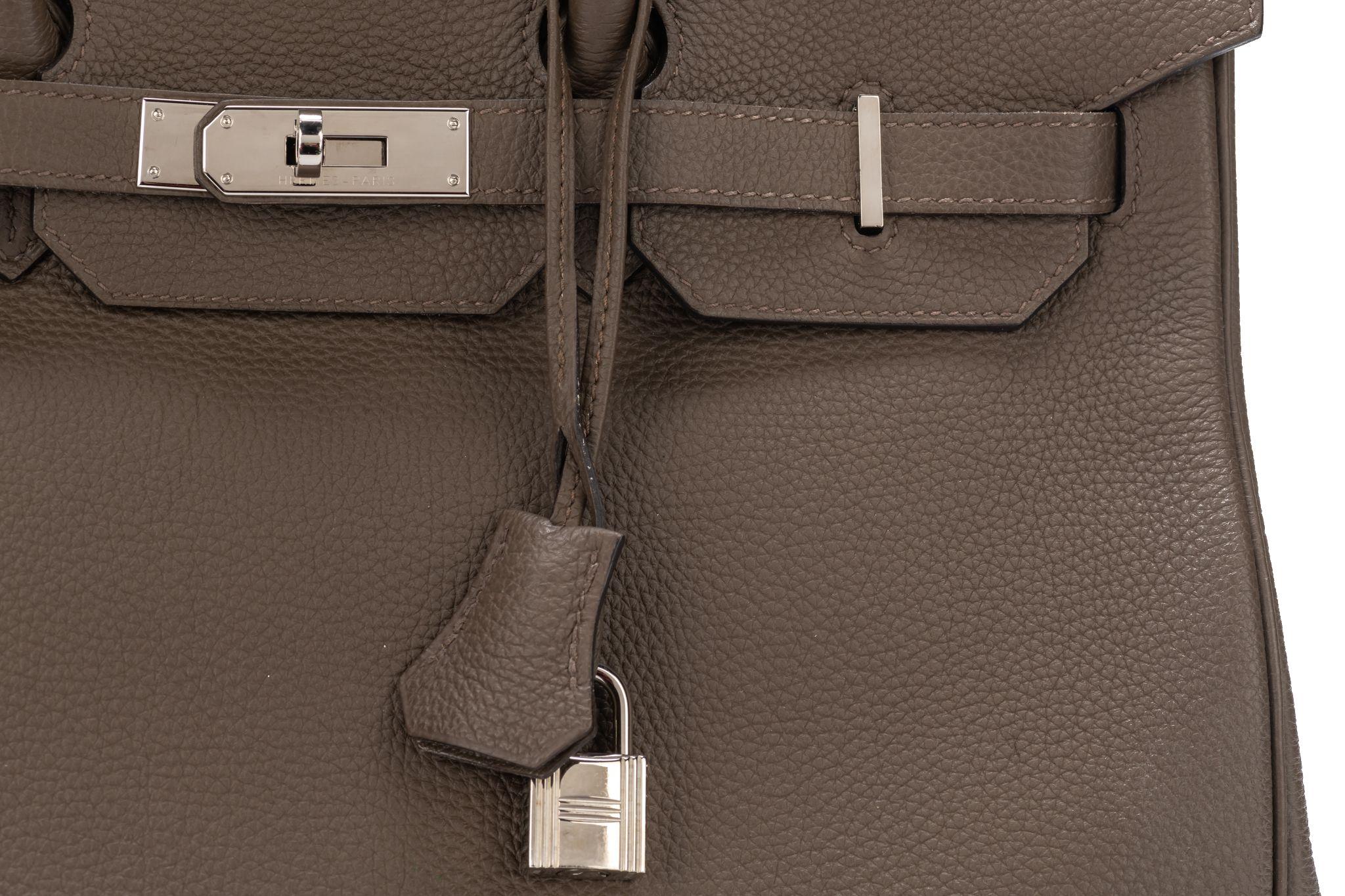 Hermès Birkin 35 Etain Togo Leather  For Sale 3