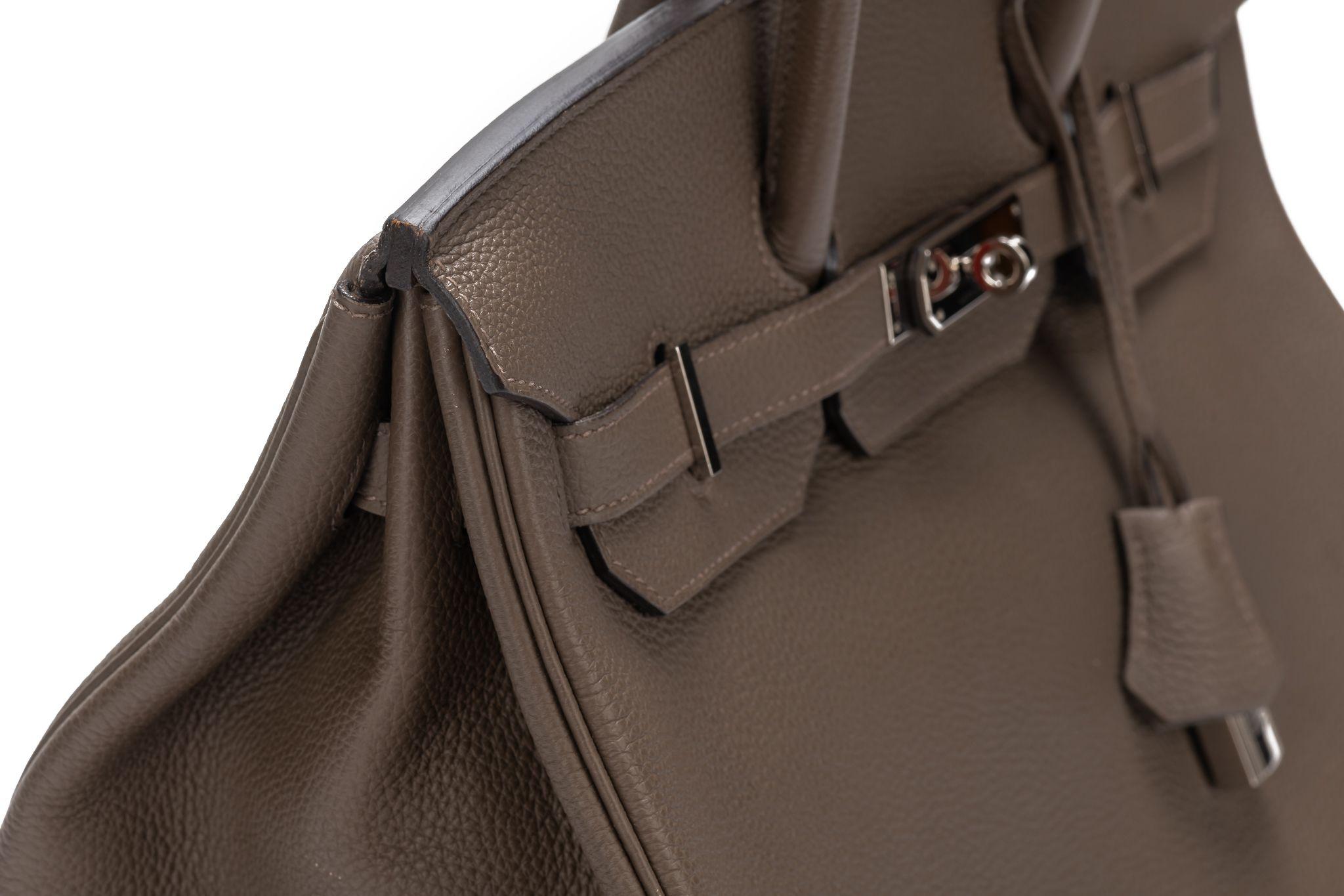 Hermès Birkin 35 Etain Togo Leather  For Sale 4