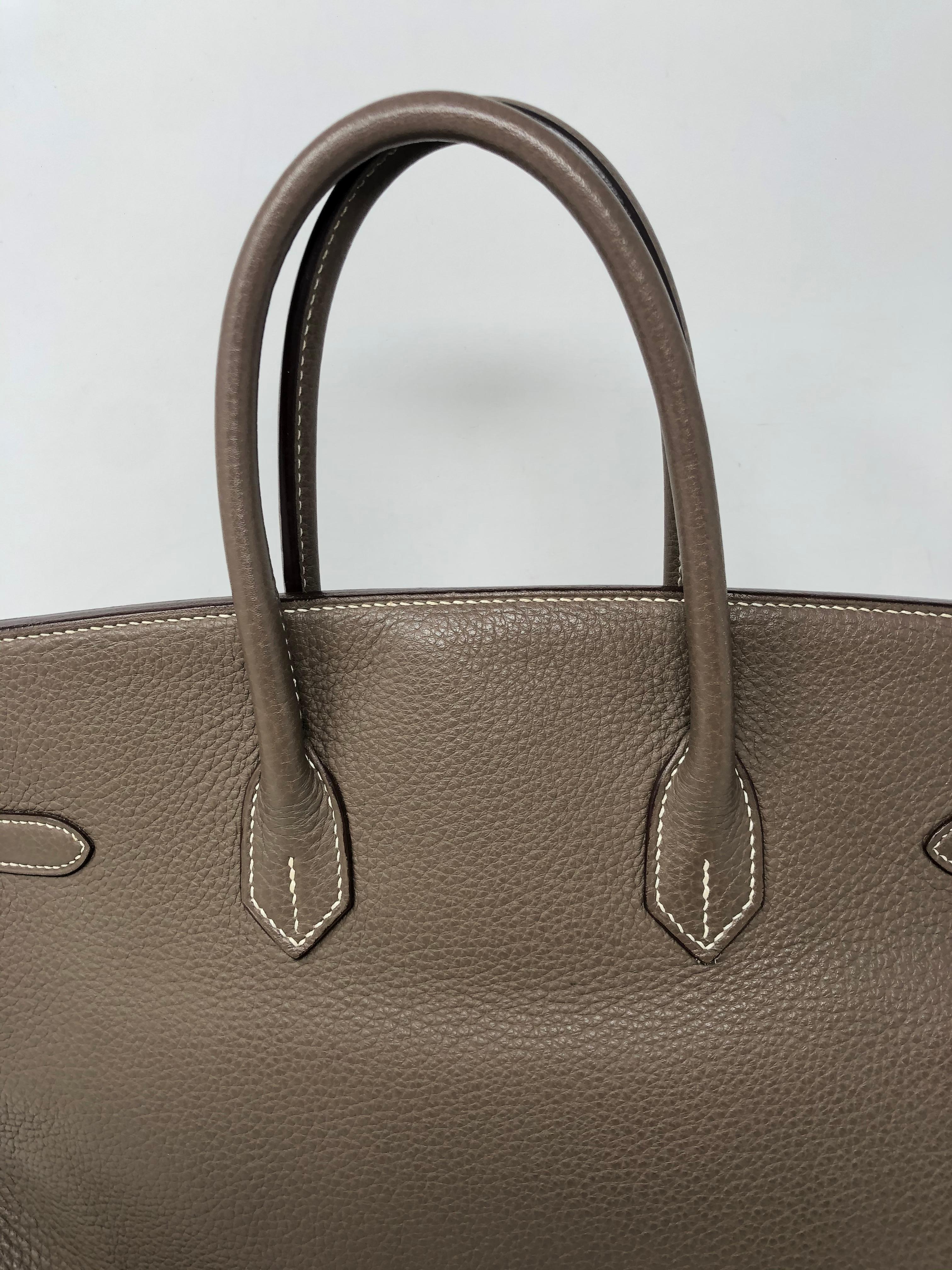 Women's or Men's Hermes Birkin 35 Etoupe SHW Togo