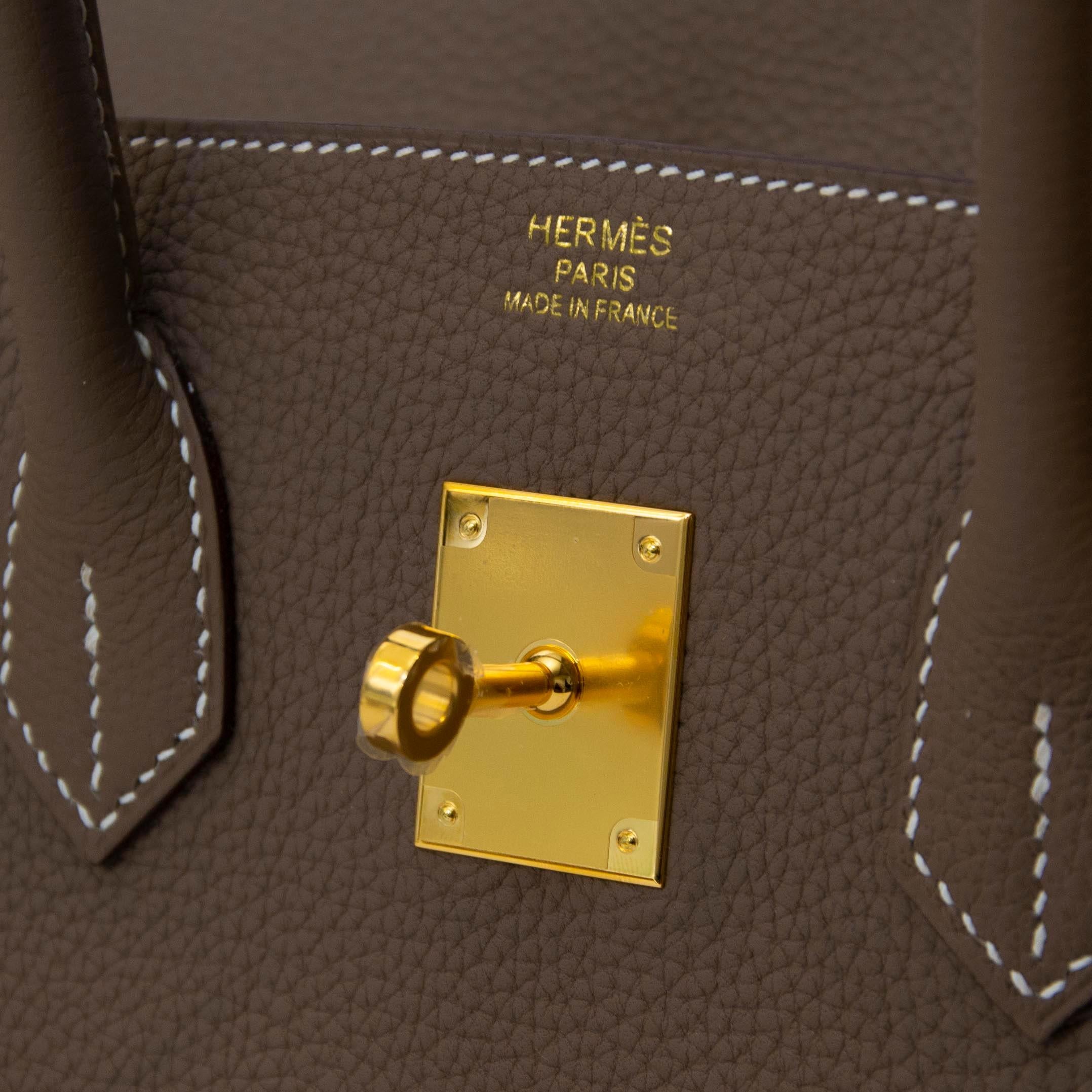 Hermès Birkin 35 Etoupe Togo GHW In New Condition In Antwerp, BE
