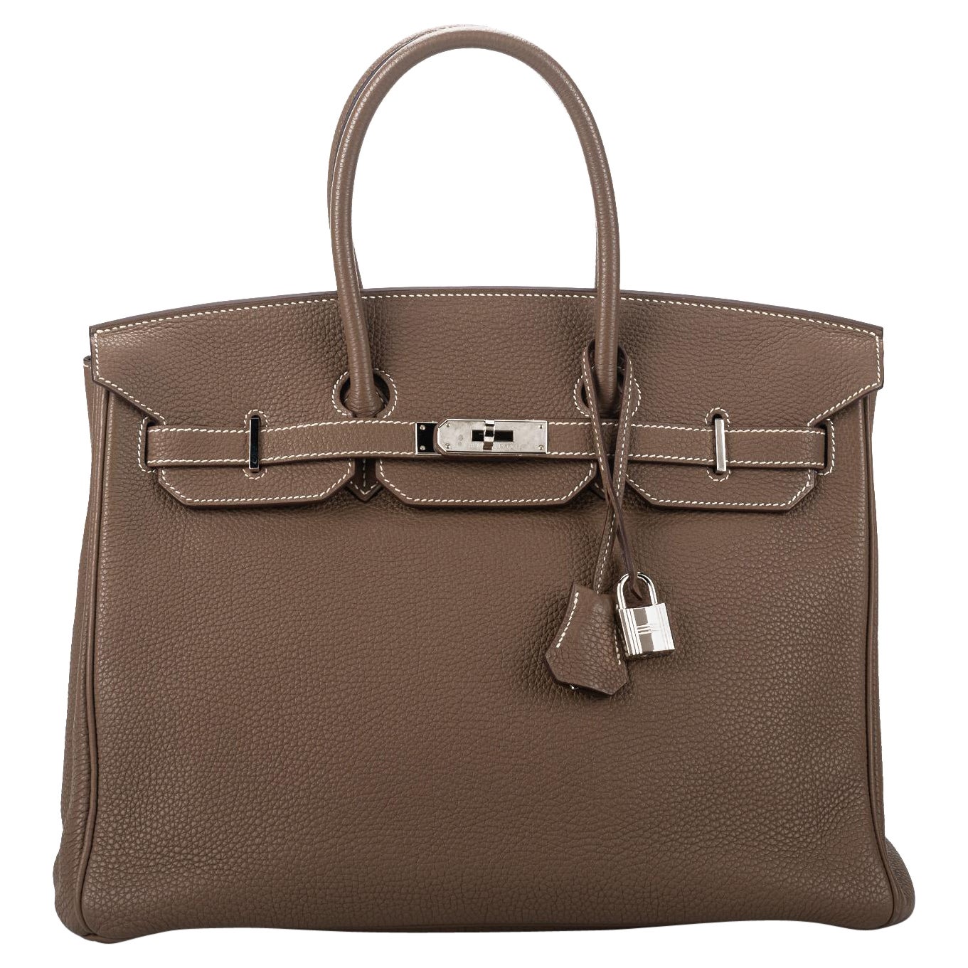 Hermes Birkin 35 Etoupe Togo Palladium Bag