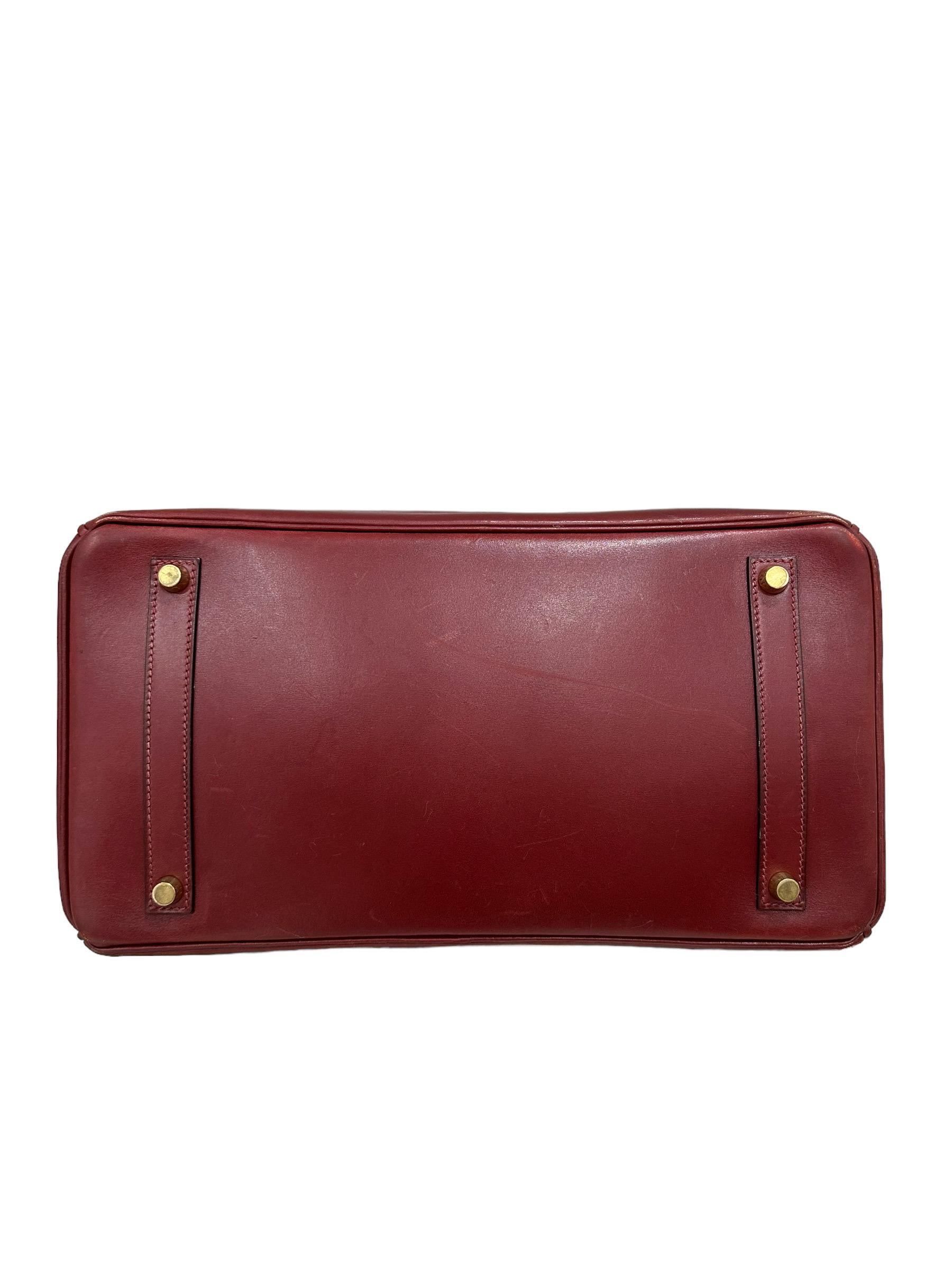 Hermès Birkin 35 Evercalf Rouge Garance Top Handle Bag 8