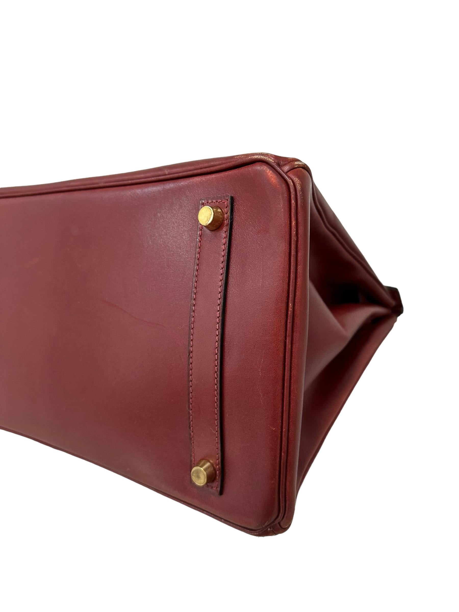 Hermès Birkin 35 Evercalf Rouge Garance Top Handle Bag 9