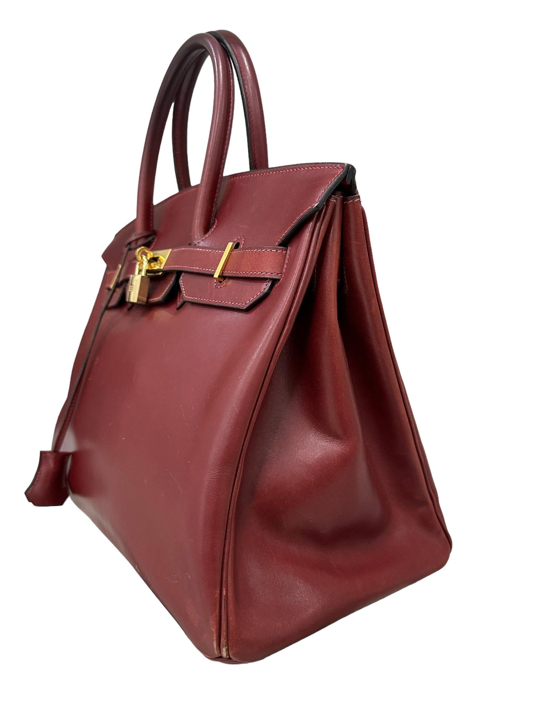 Hermès Birkin 35 Evercalf Rouge Garance Top Handle Bag 1